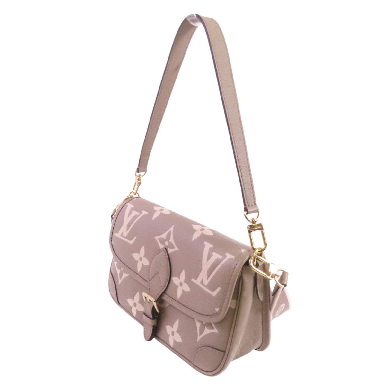 LOUIS VUITTON Monogram Empreinte Diane PM金扣手挽肩背兩用袋