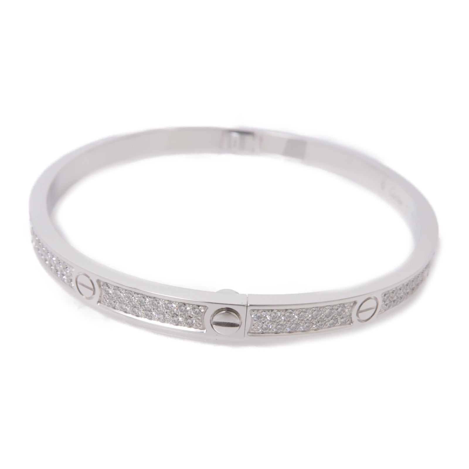 CARTIER 18k白金Love Bangle SM手鐲