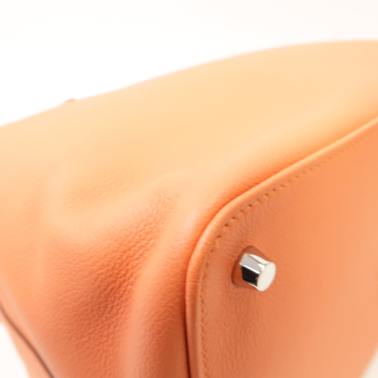 HERMES 【激減優惠】Evercolor皮革ToolBox 26 Shoulder Bag銀扣手挽肩背兩用袋粉紅色