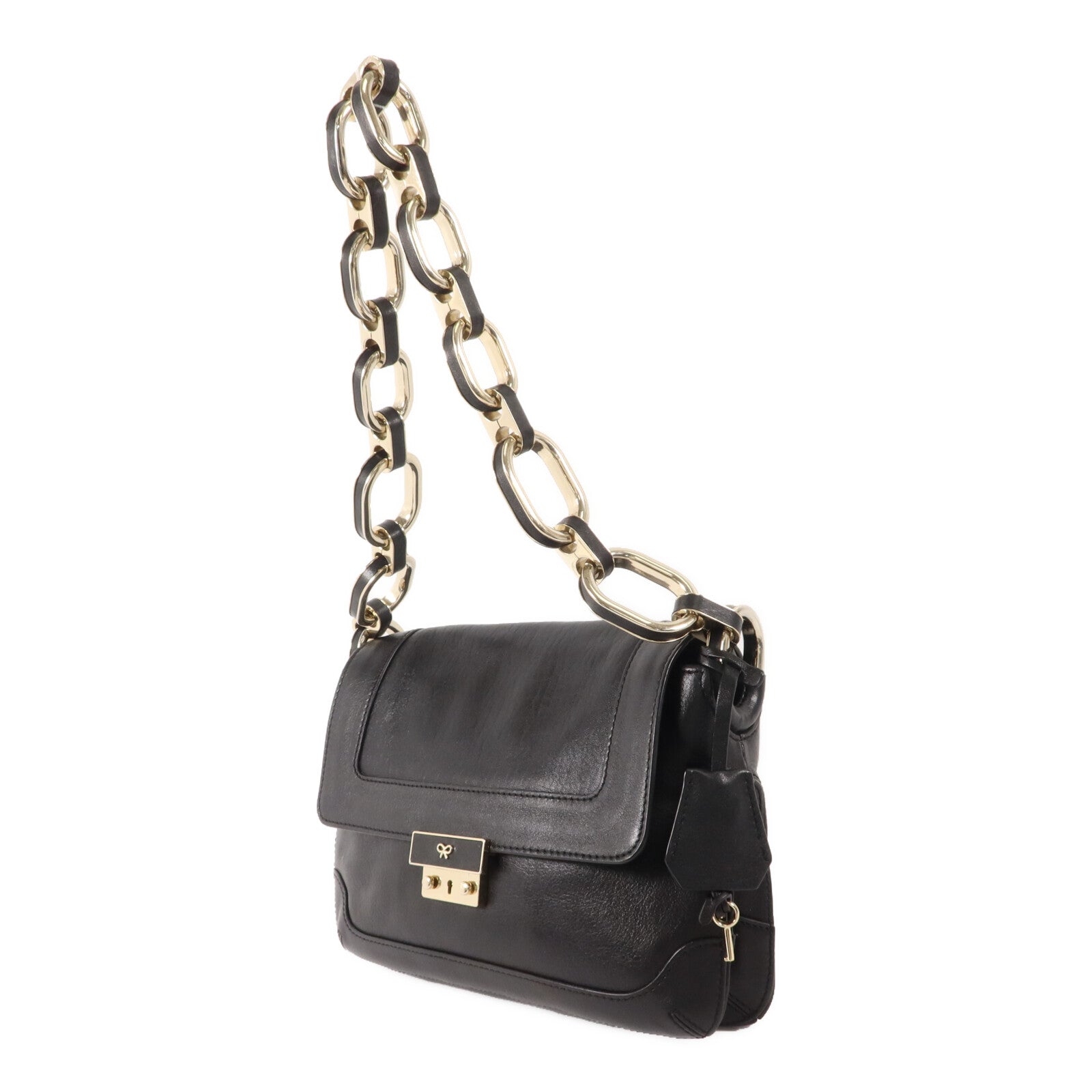ANYA HINDMARCH 牛皮皮革Chain Shoulder鏈帶肩背袋