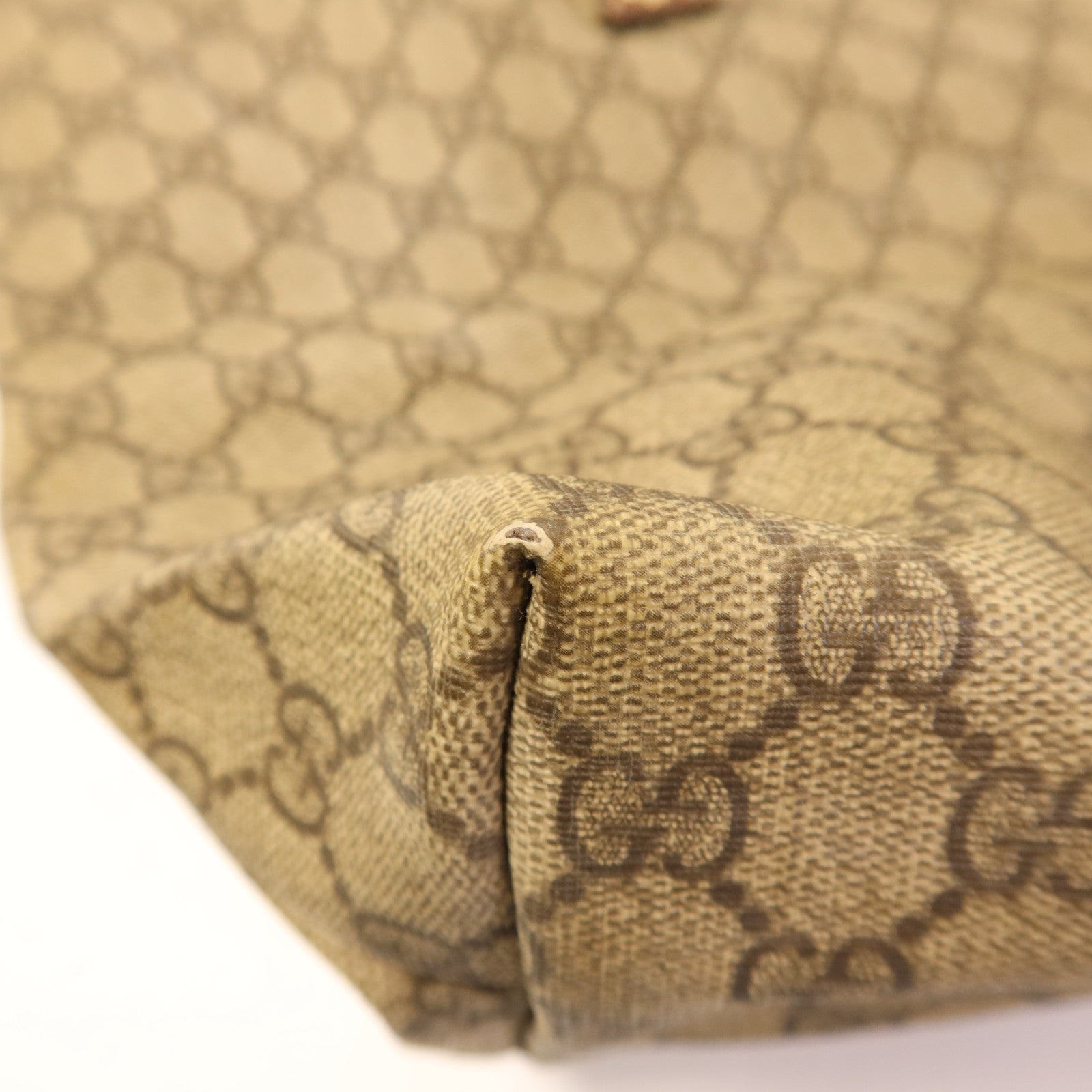 GUCCI 塗層帆布Shoulder Tote金扣肩背袋/手挽袋
