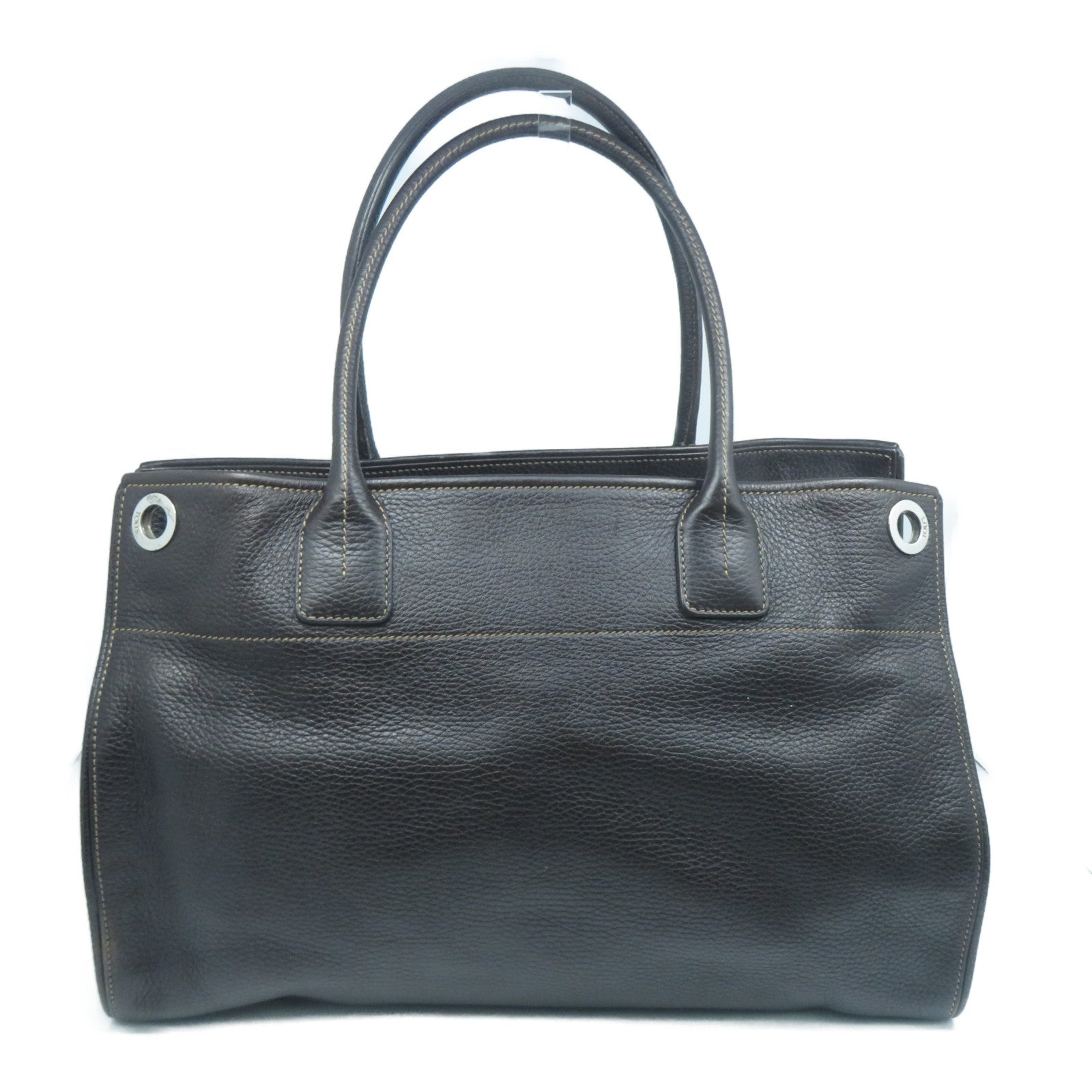 TOD’S 【清倉大減價】牛皮皮革Shoulder Bag銀扣肩背袋啡色