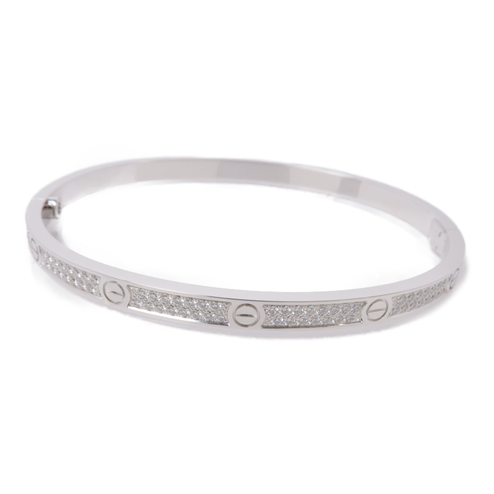 CARTIER 18k白金Love Bangle SM手鐲