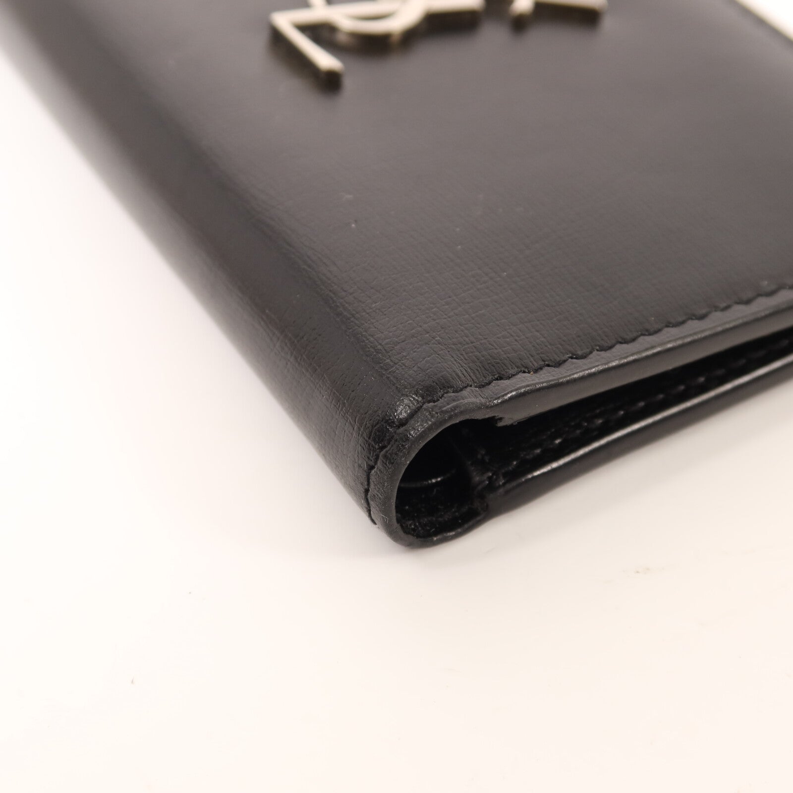 SAINT LAURENT 牛皮皮革Wallet銀扣錢包