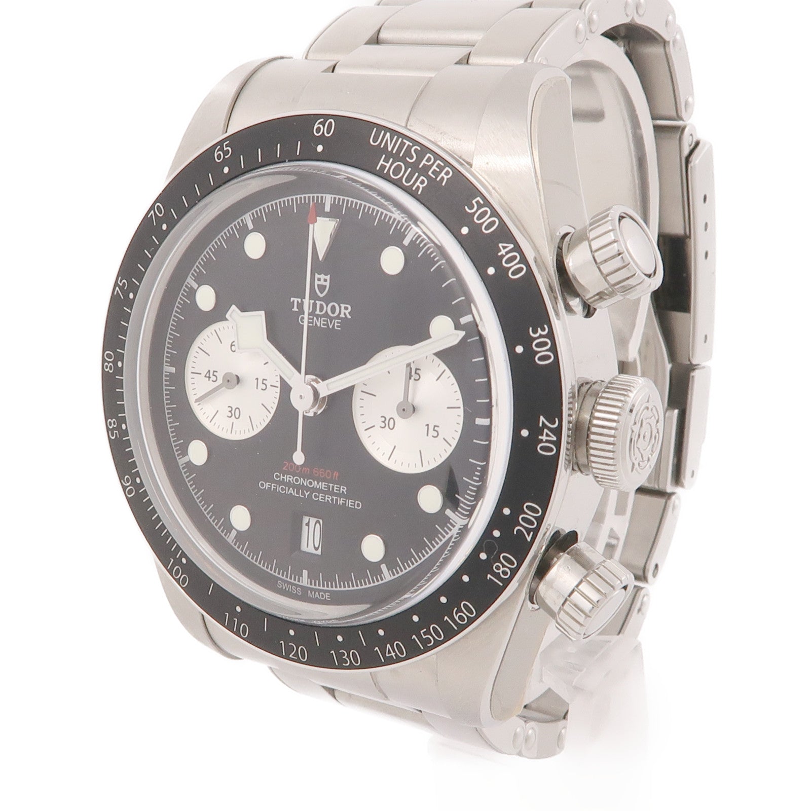TUDOR Black Bay Chrono 41mm不鏽鋼手錶自動機芯黑色