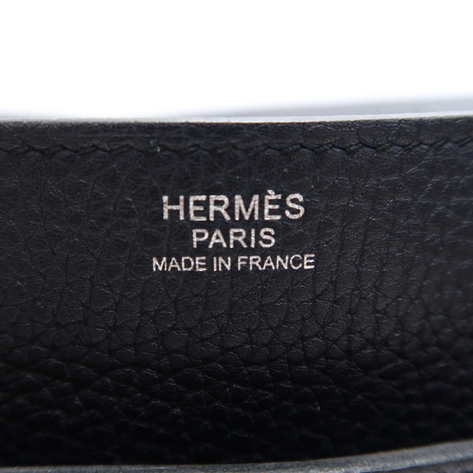 HERMES Clemence皮革Steve Besace銀扣肩背袋深藍色