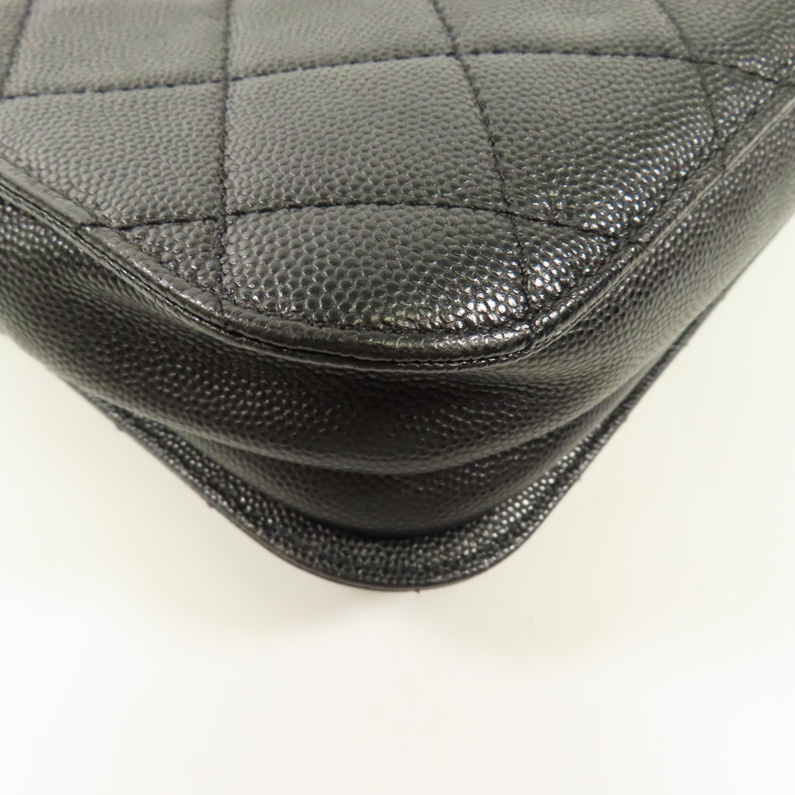 CHANEL 牛皮皮革Chain Shoulder金扣手挽肩背兩用袋