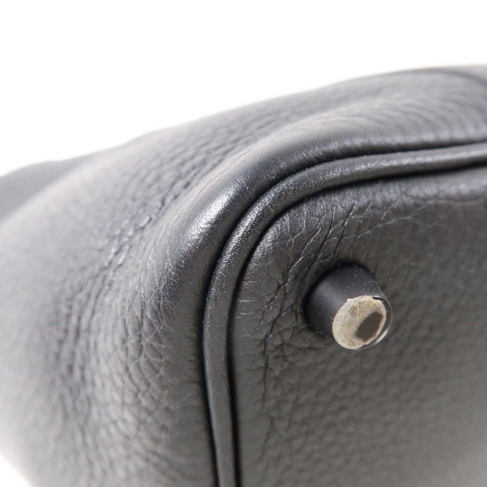 HERMES Clemence皮革Picotin PM銀扣手挽袋So Black/黑色