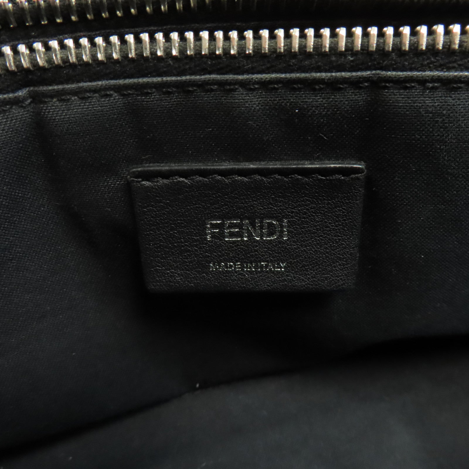 FENDI 牛皮皮革By The Way銀扣手挽肩背兩用袋黑色