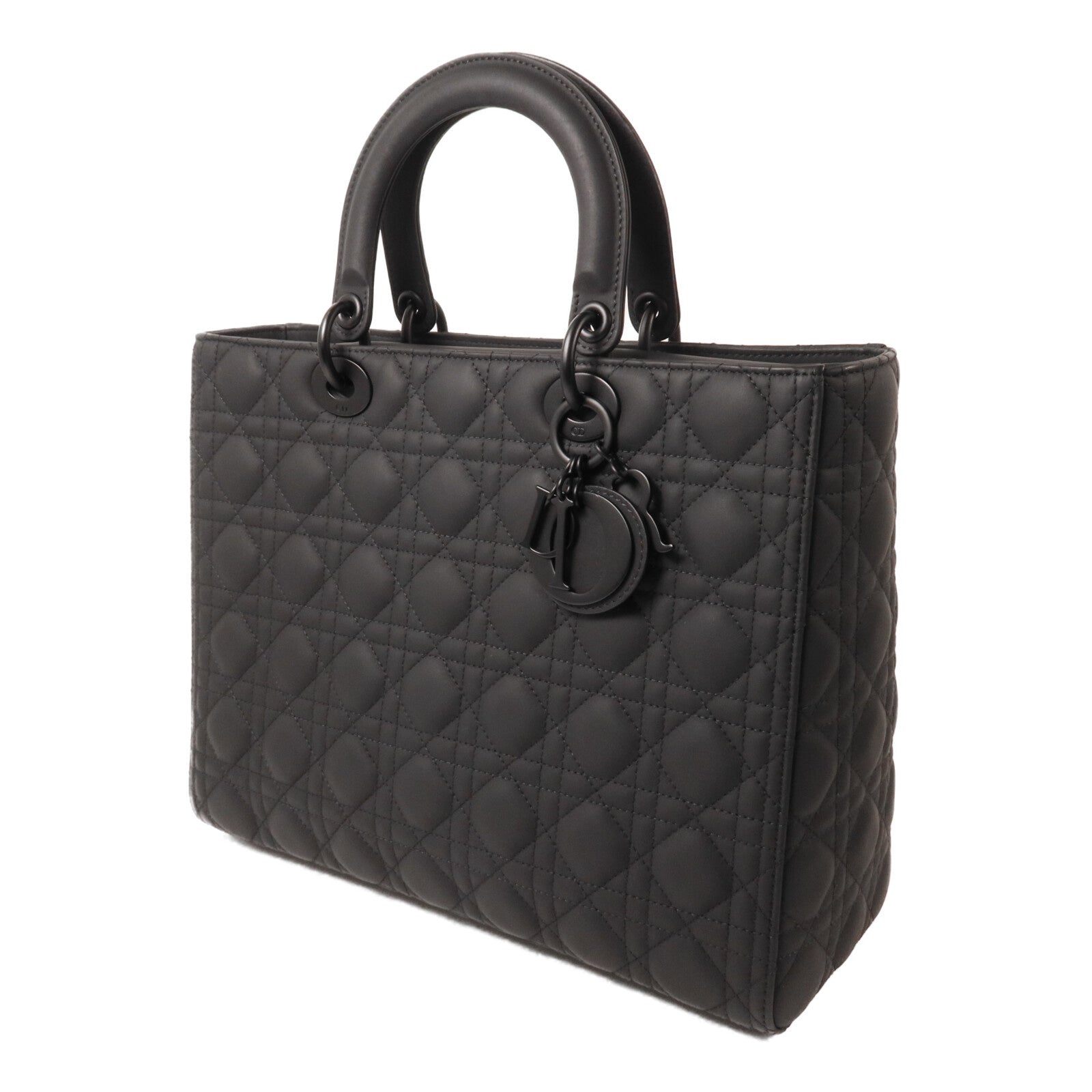 Dior 牛皮皮革Lady Dior Large手挽肩背兩用袋