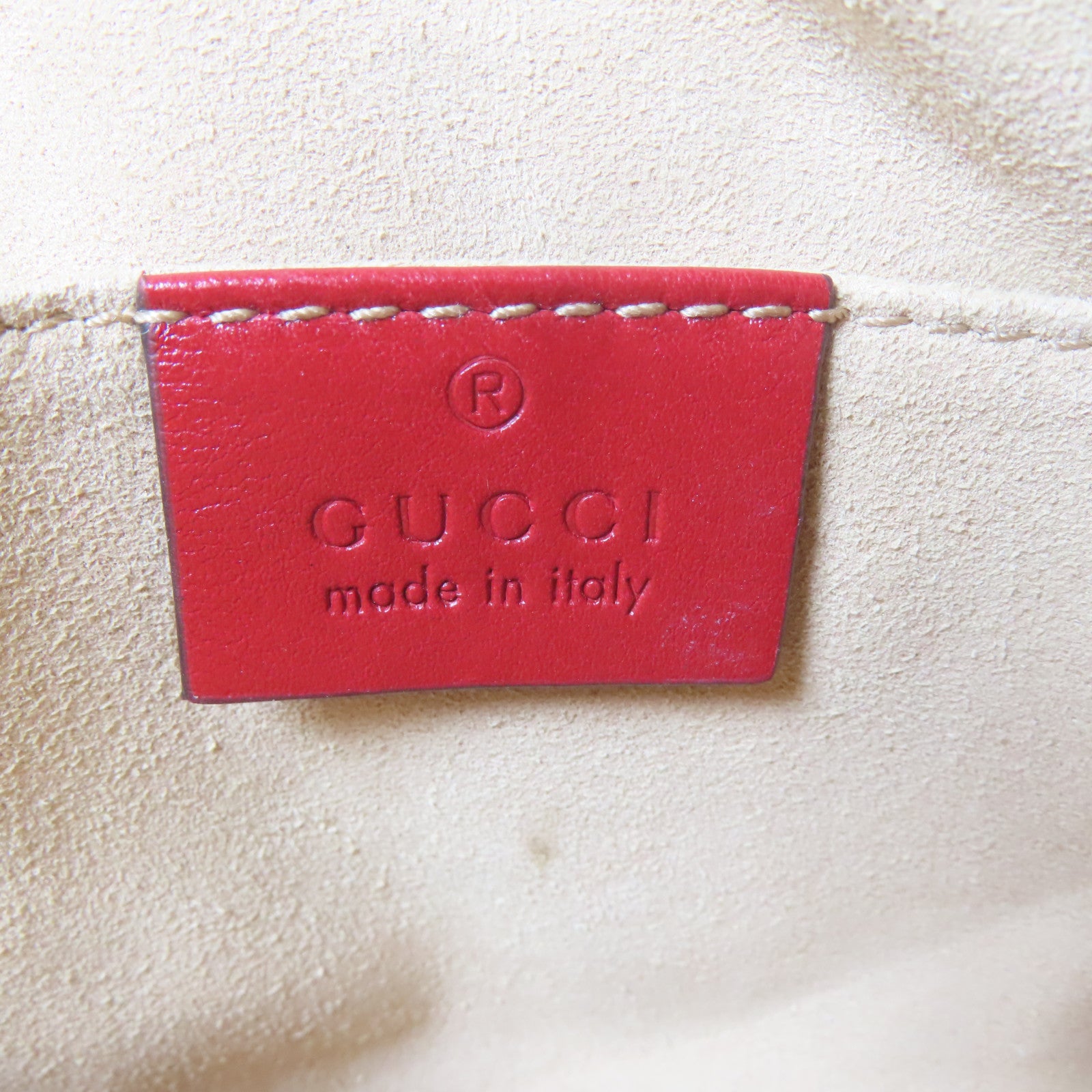 GUCCI 【激減優惠】牛皮皮革GG Marmont金扣腰包紅色