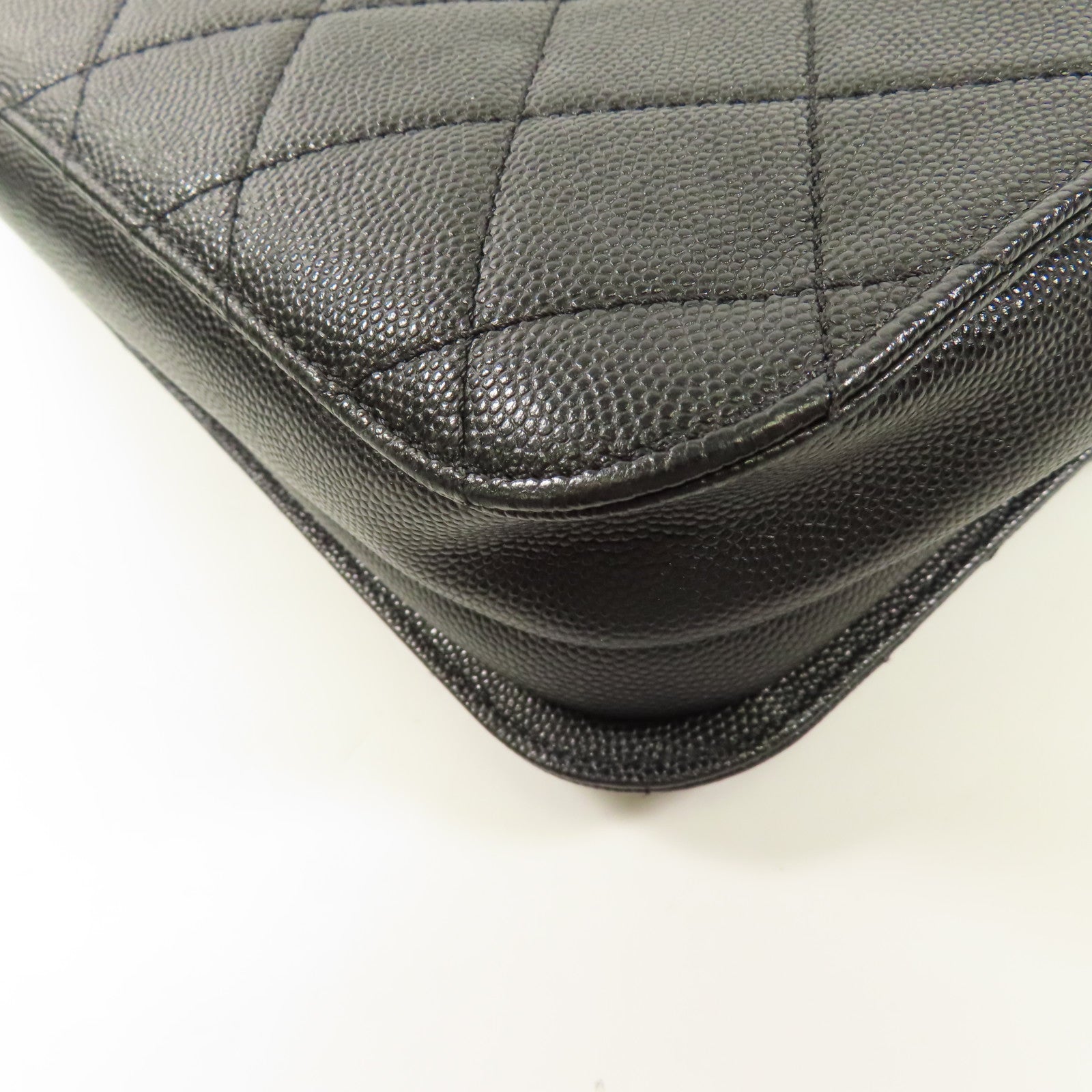 CHANEL 牛皮皮革Chain Shoulder金扣手挽肩背兩用袋