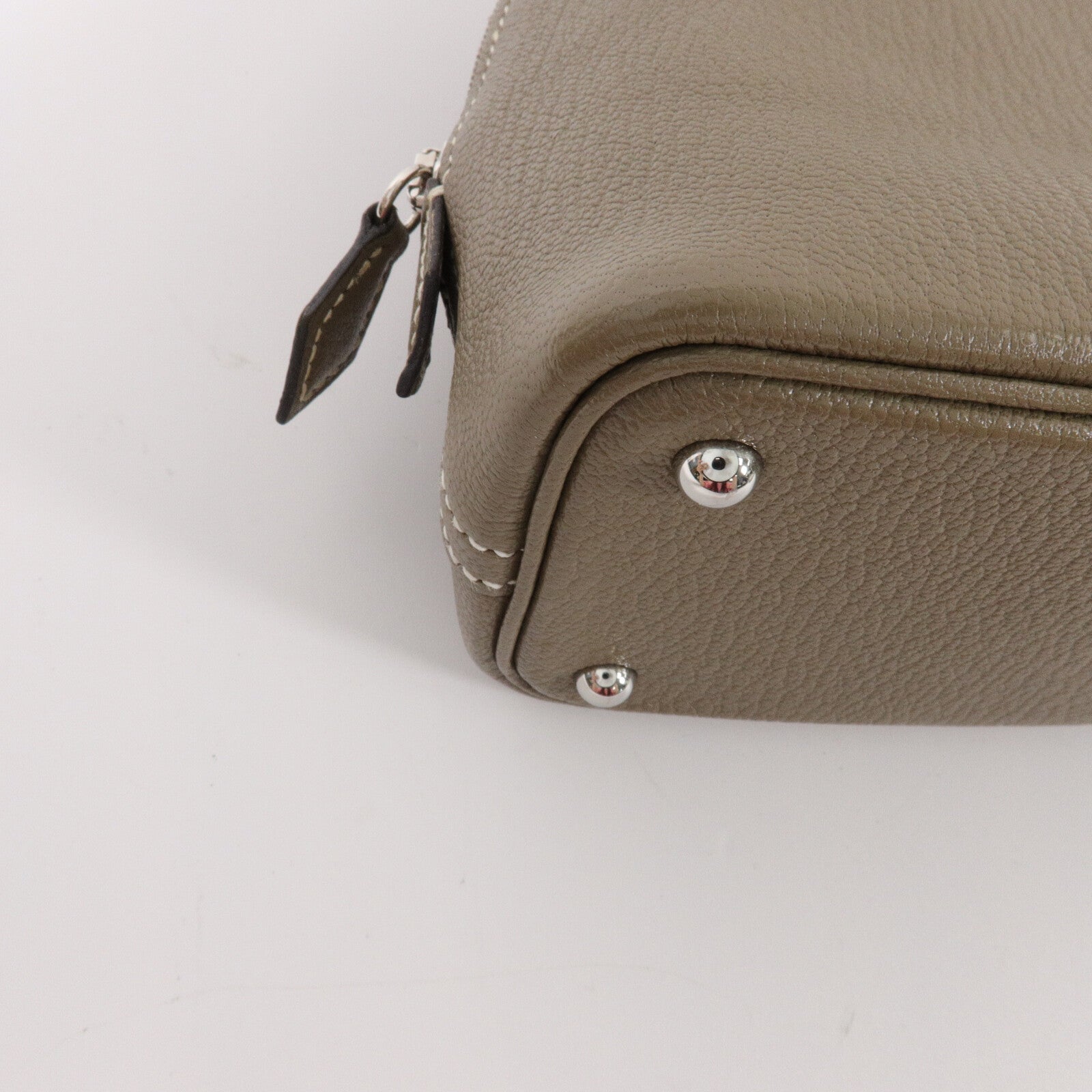 HERMES Chevre皮革Mini Bolide手挽肩背兩用袋Etoupe