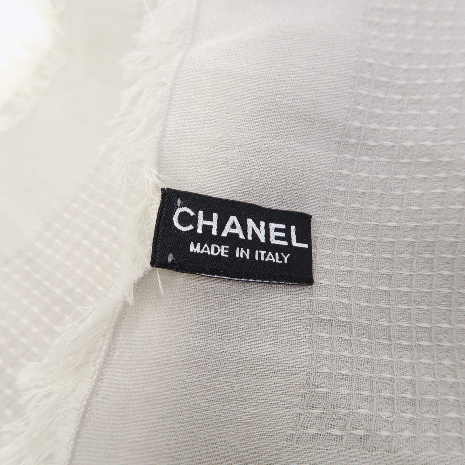 CHANEL 【激減優惠】棉質Scarf 160X100圍巾灰色