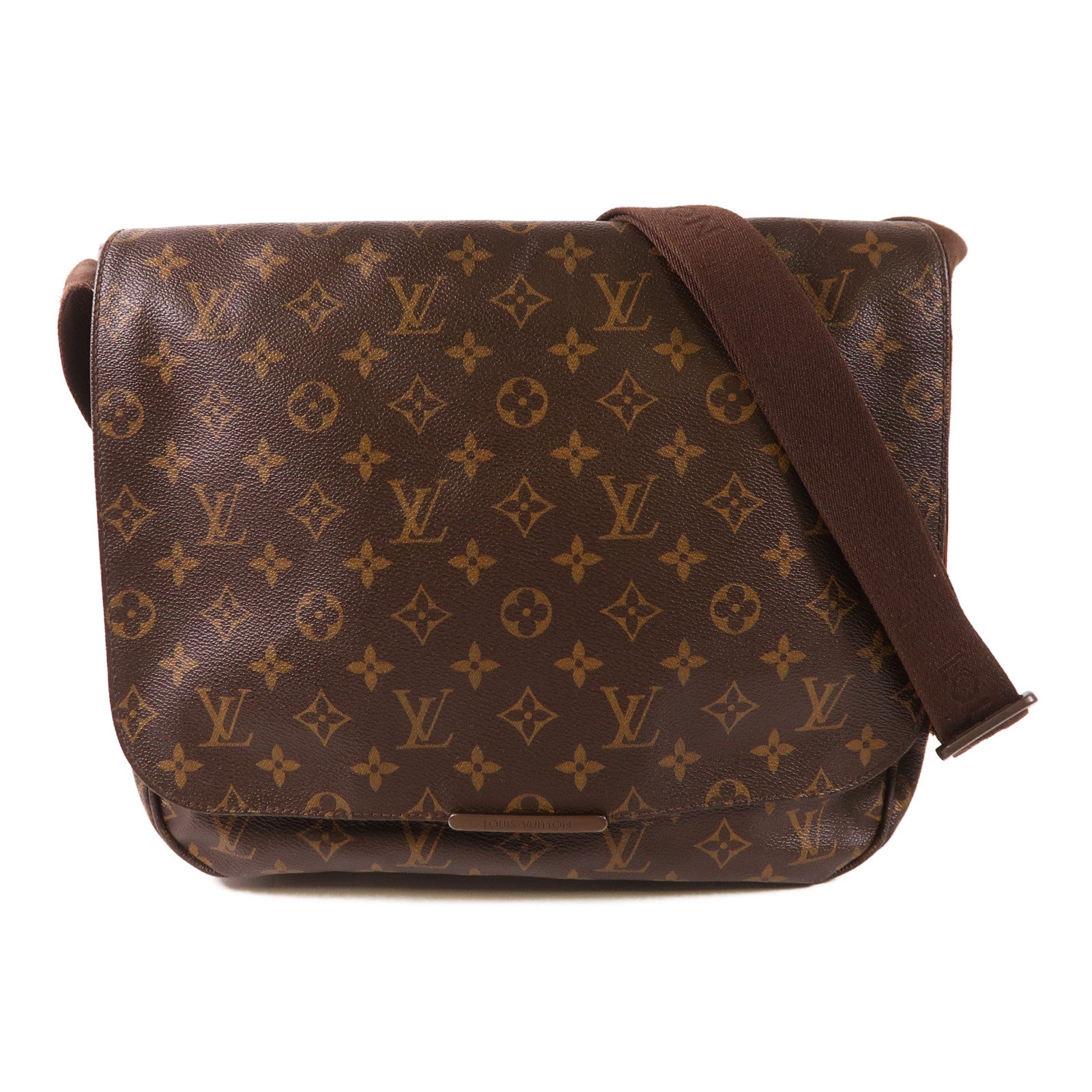 LOUIS VUITTON Monogram Abbesses金扣肩背袋棕色