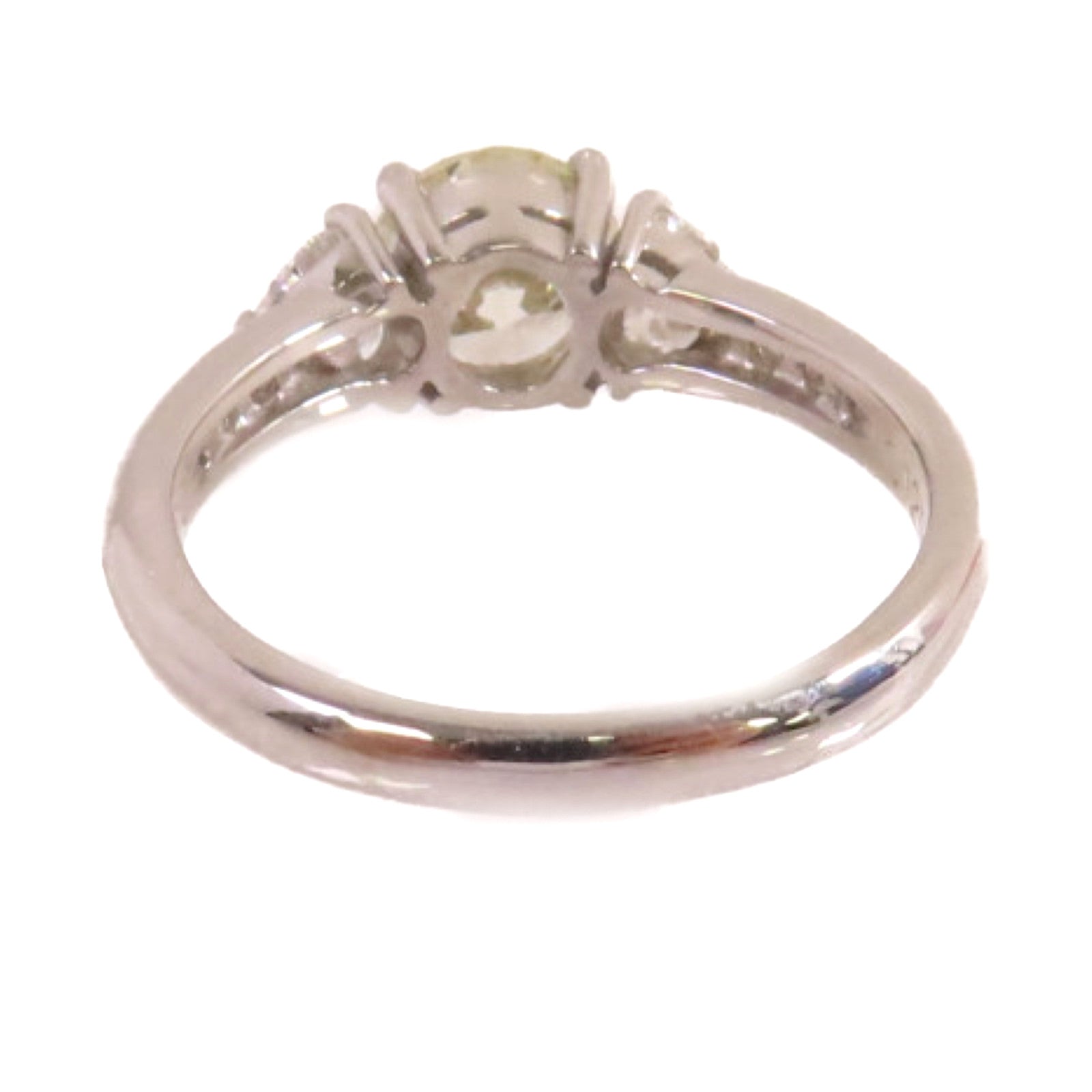 JEWELRY PT900鉑金/1.025ct鑚石/0.49ct鑽石Diamond Ring戒指US#6.25