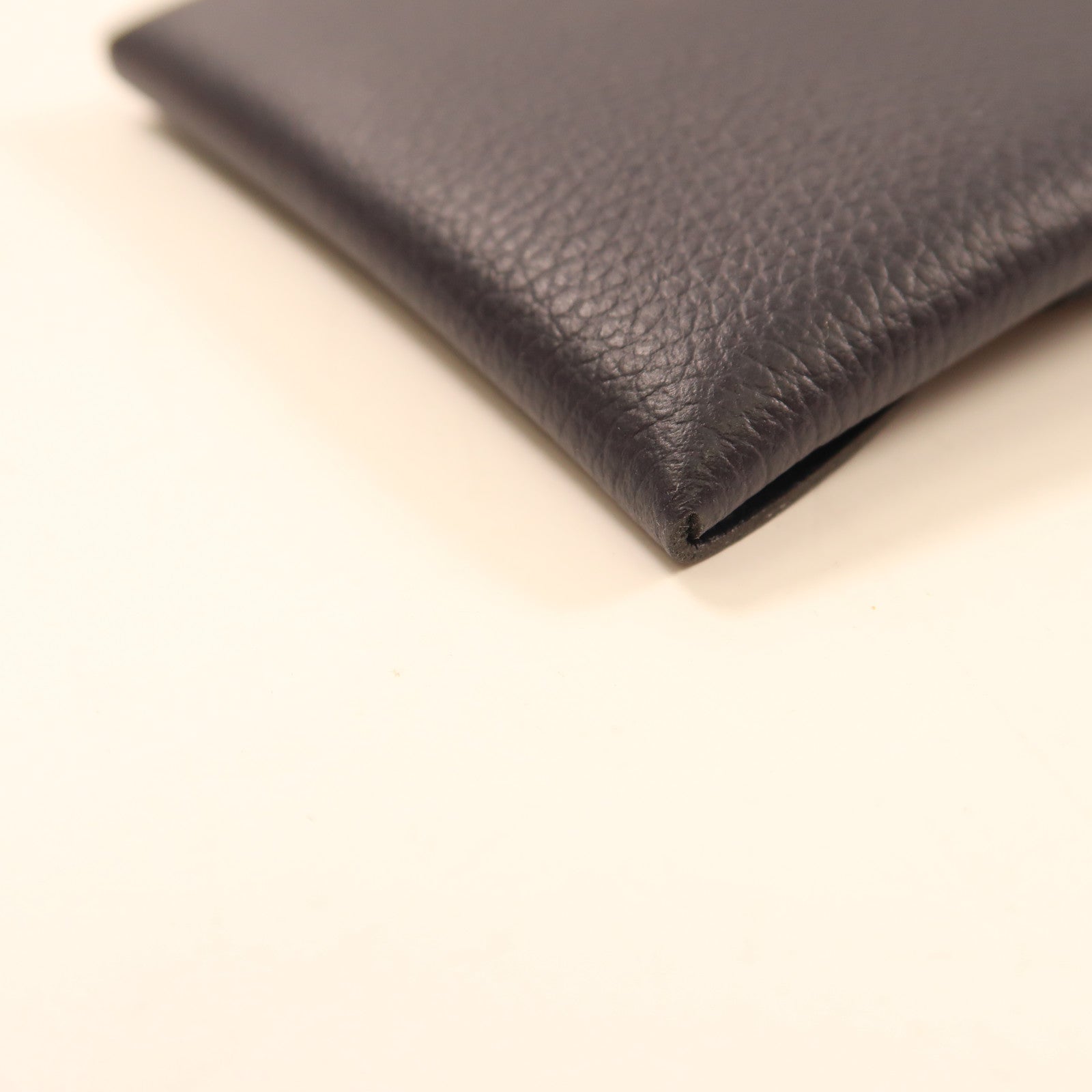 HERMES 【激減優惠】Clemence皮革Change Purse銀扣零錢包Navy