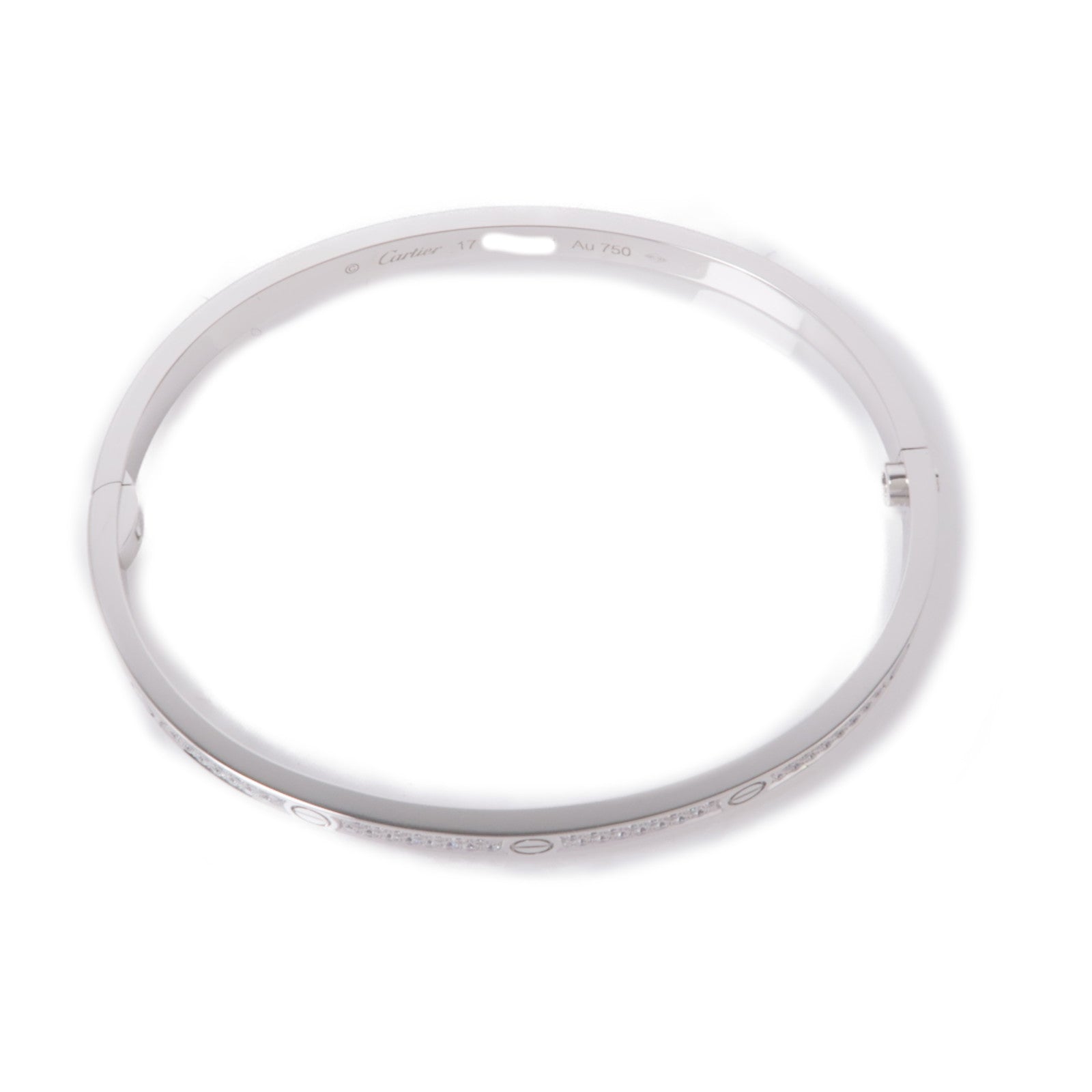 CARTIER 18k白金Love Bangle SM手鐲
