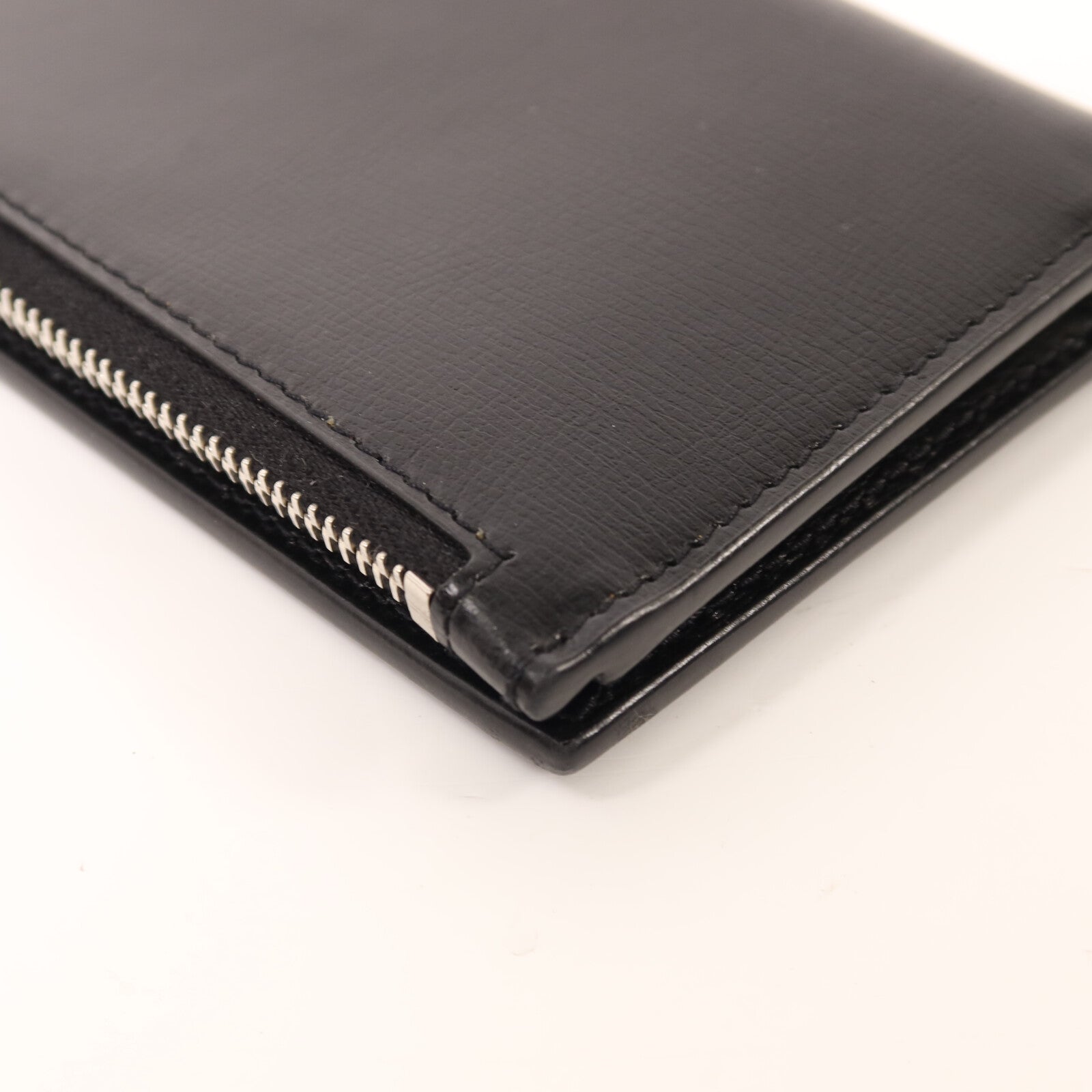 SAINT LAURENT 牛皮皮革Wallet銀扣錢包