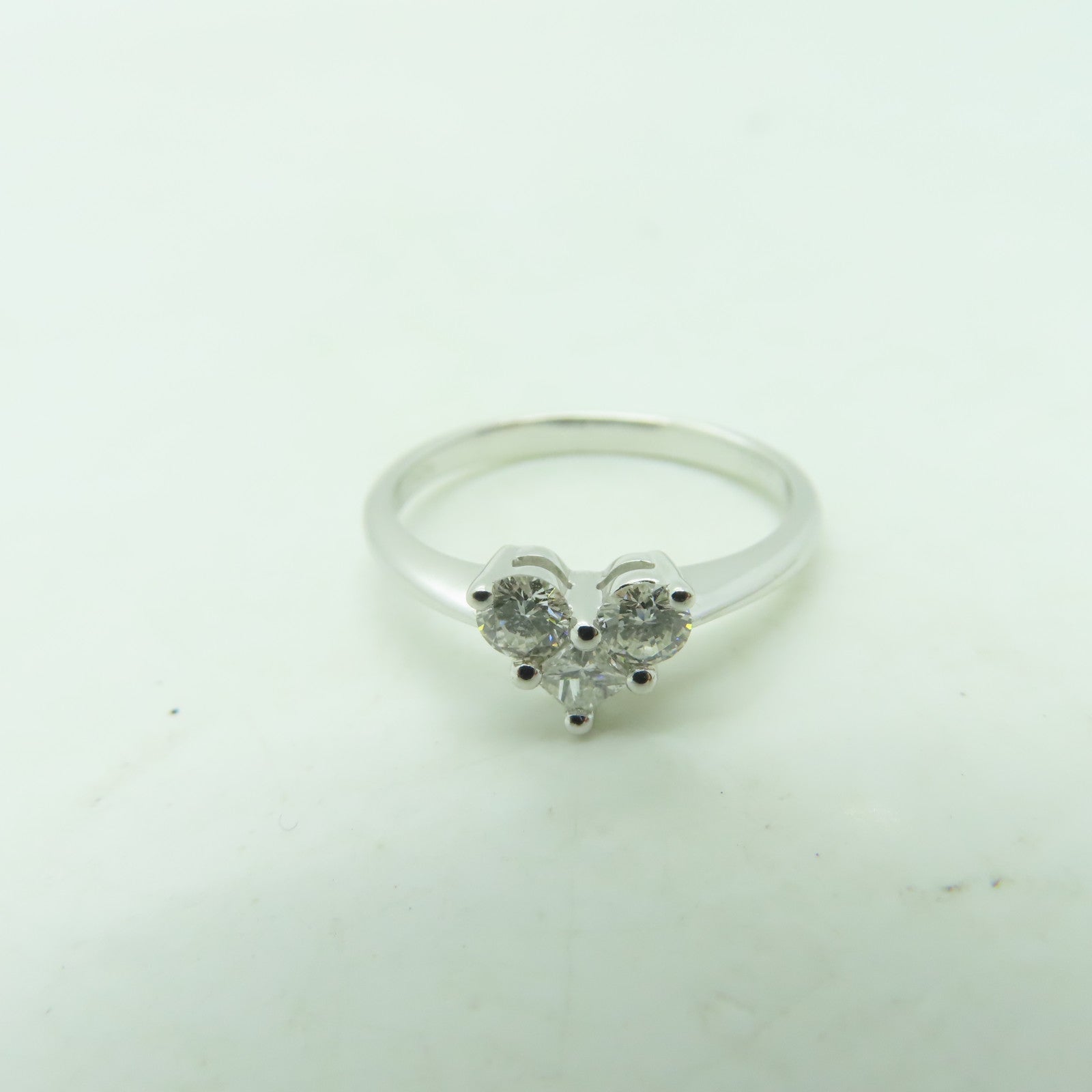 JEWELRY 【激減優惠】K18白金Ring0.20ct/0.09ct 鑽石戒指US#5