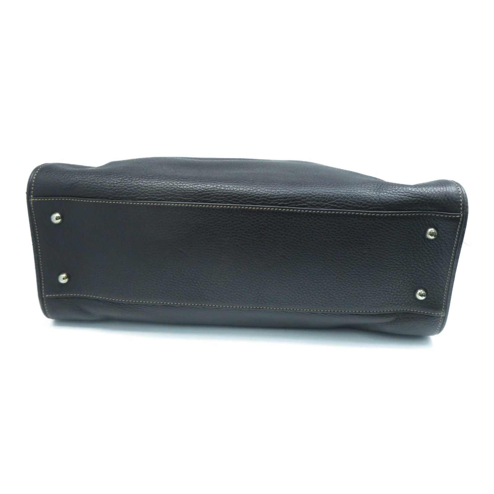 TOD’S 【清倉大減價】牛皮皮革Shoulder Bag銀扣肩背袋啡色