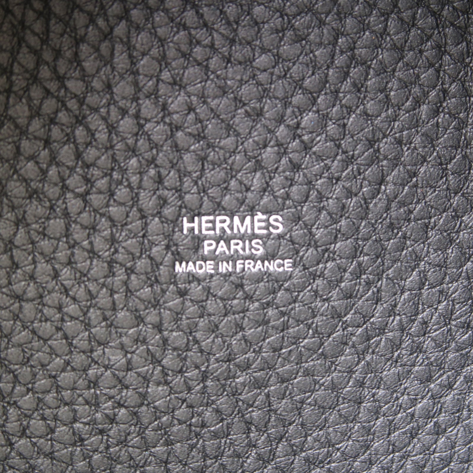 HERMES Clemence皮革Picotin PM銀扣手挽袋So Black/黑色