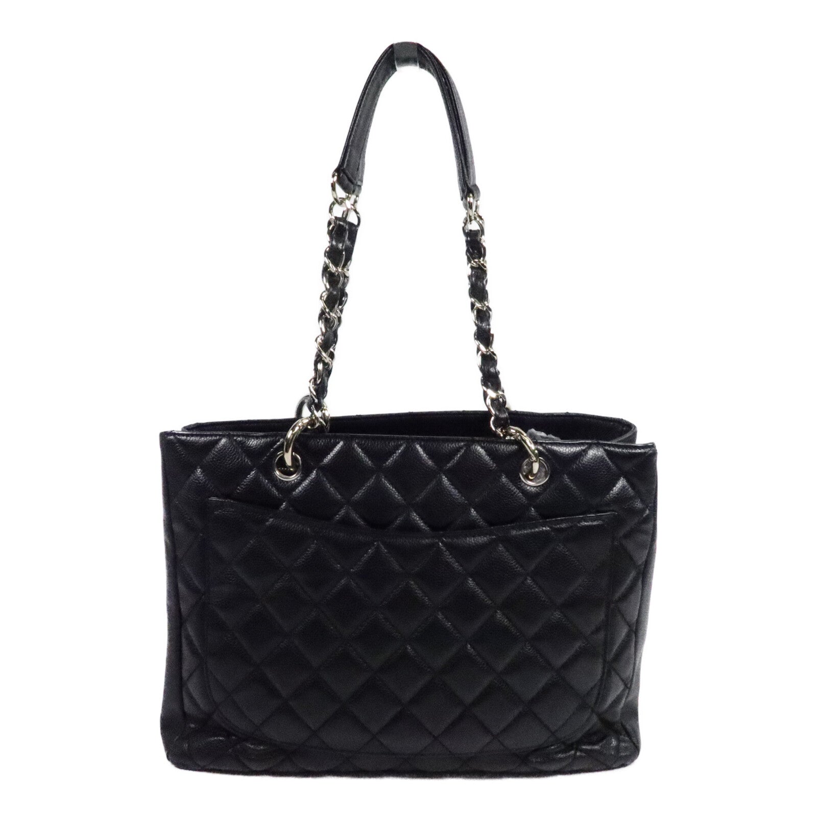 CHANEL 牛皮皮革GST Grand Shopping Tote Bag鏈帶肩背袋