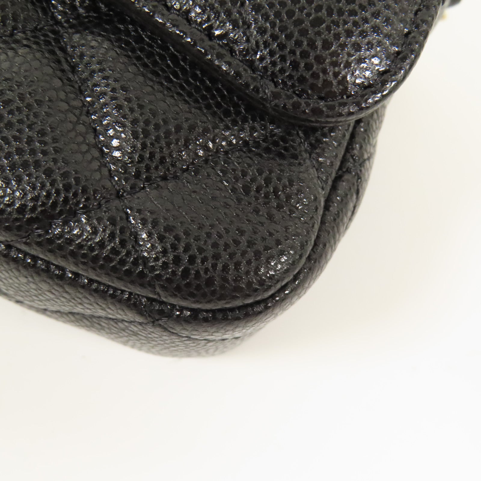 CHANEL 牛皮皮革Chain Shoulder金扣鏈帶肩背袋