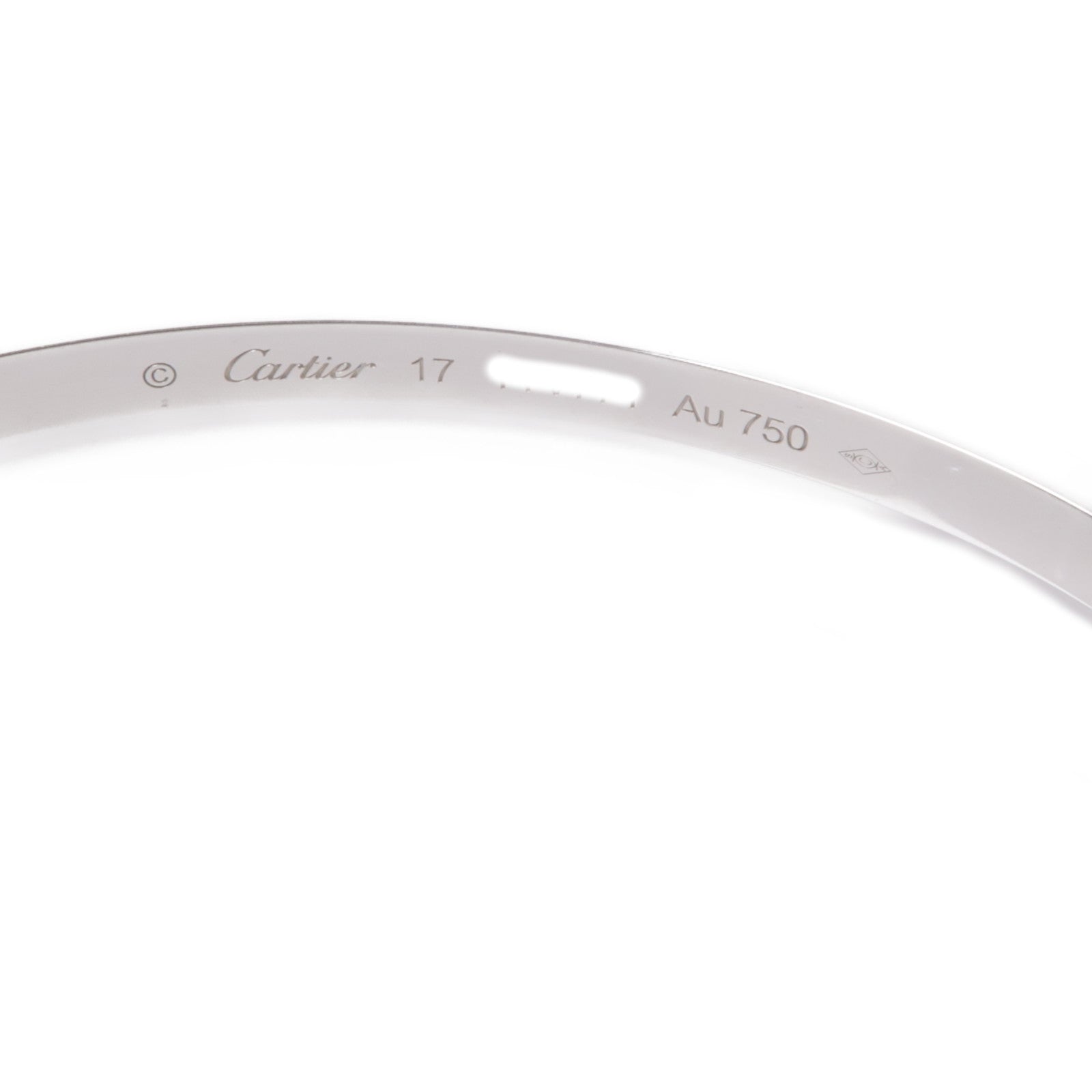 CARTIER 18k白金Love Bangle SM手鐲
