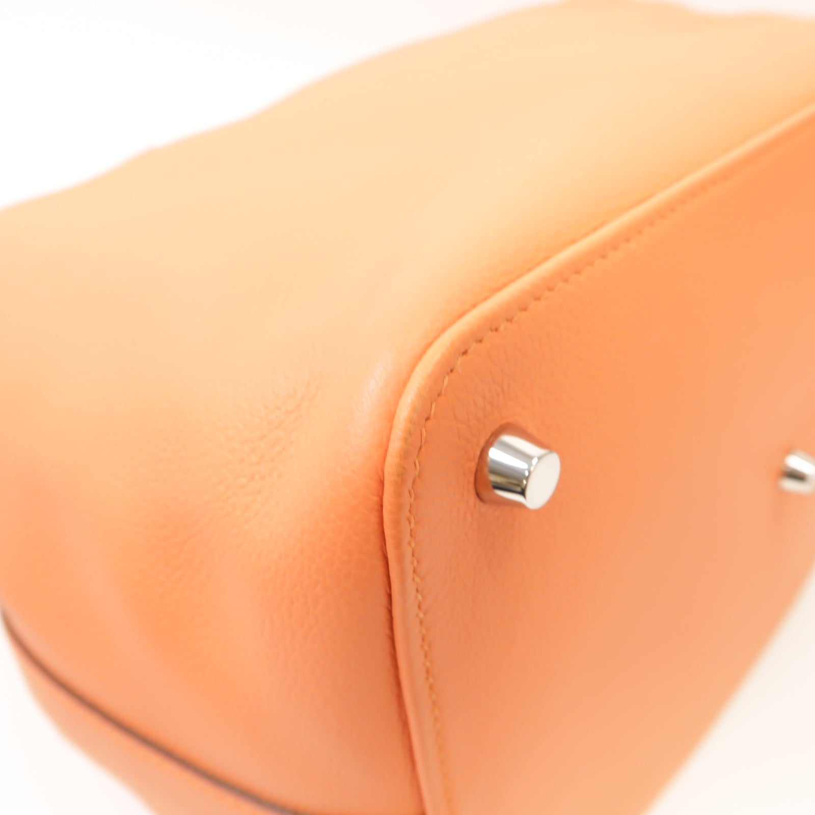 HERMES 【激減優惠】Evercolor皮革ToolBox 26 Shoulder Bag銀扣手挽肩背兩用袋粉紅色