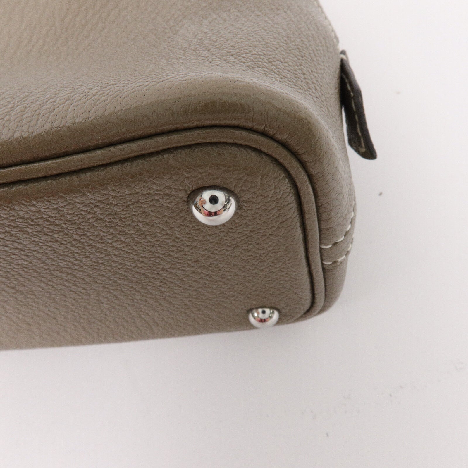 HERMES Chevre皮革Mini Bolide手挽肩背兩用袋Etoupe