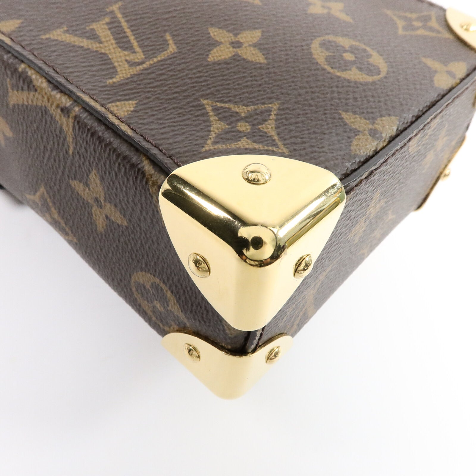LOUIS VUITTON Monogram/Monogram Reverse Camera Box金扣鏈帶手挽肩背兩用袋