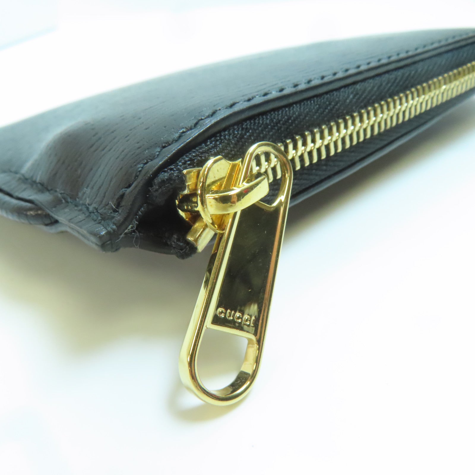 GUCCI 牛皮皮革Pouch Wallet金扣零錢包