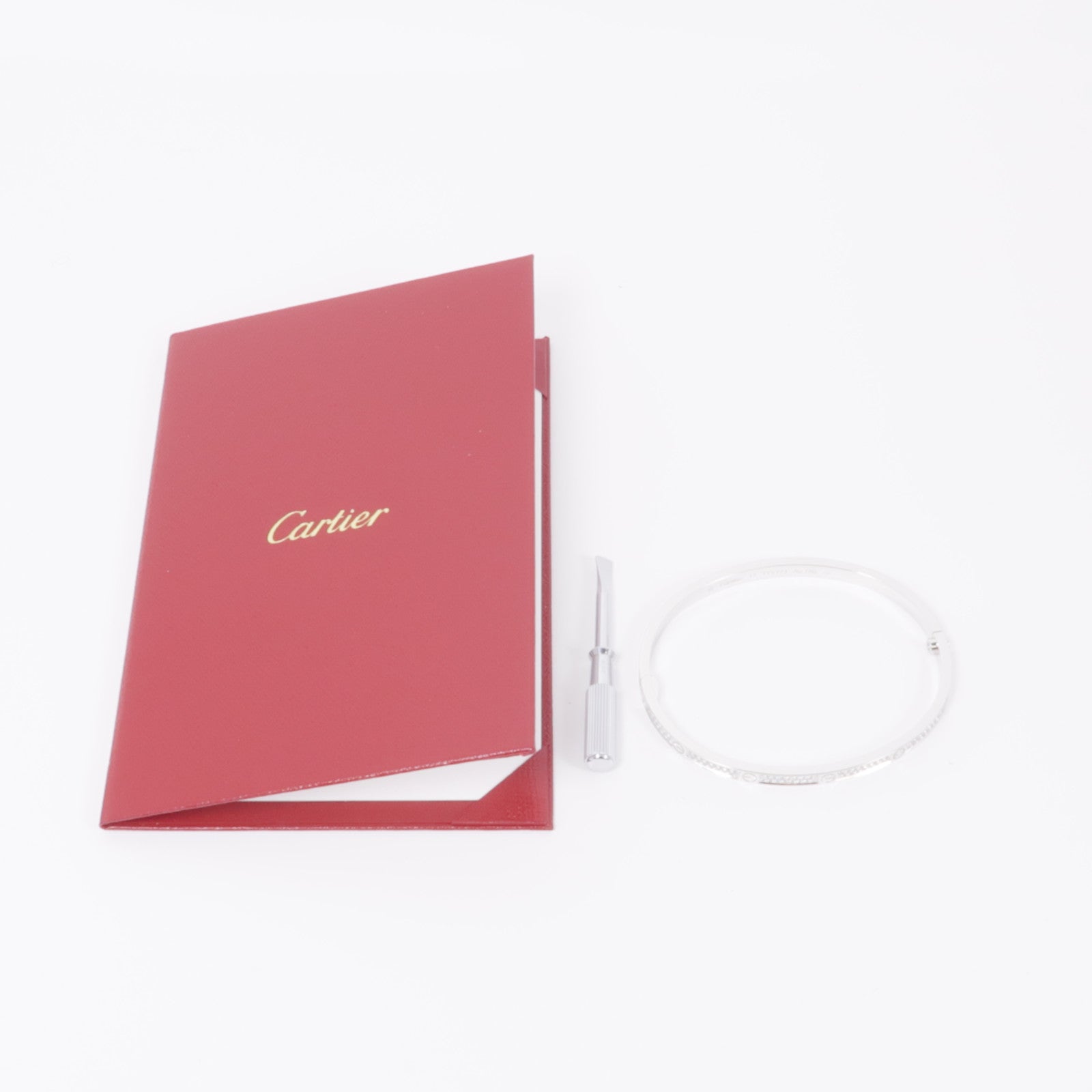 CARTIER 18k白金Love Bangle SM手鐲