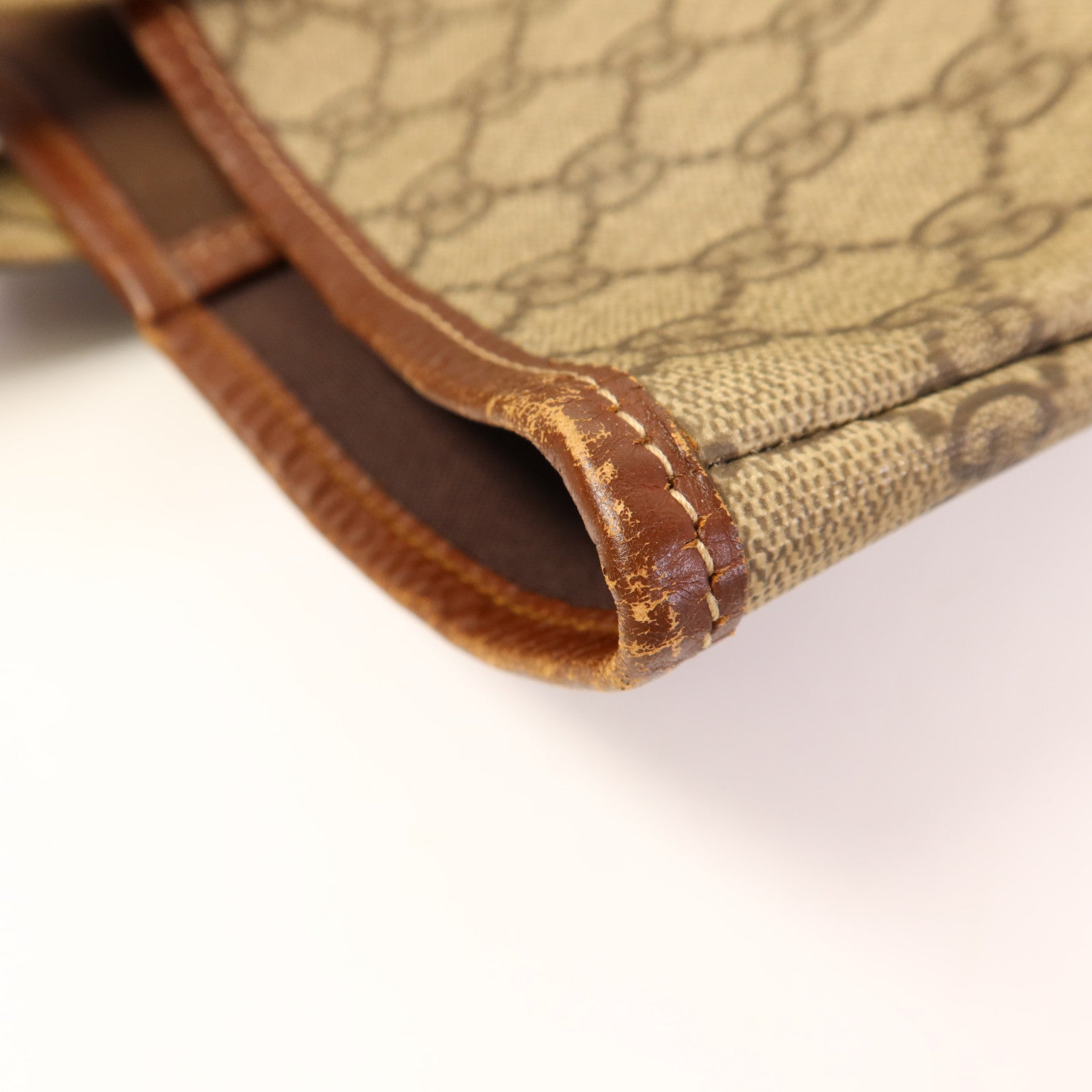 GUCCI 塗層帆布Shoulder Tote金扣肩背袋/手挽袋
