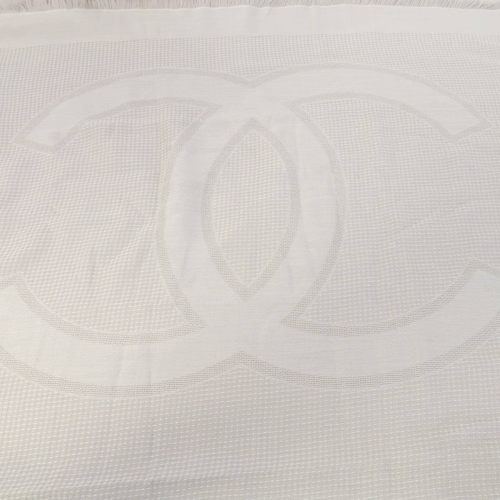 CHANEL 【激減優惠】棉質Scarf 160X100圍巾灰色