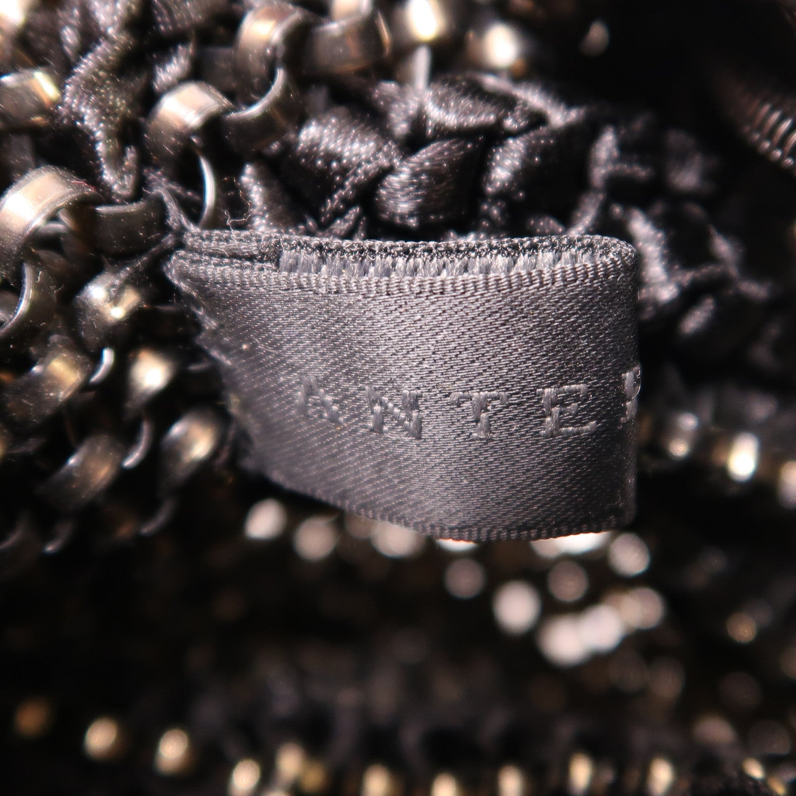 ANTEPRIMA SHW Chain Shoulder Bag PVC/Canvas Black/Brown