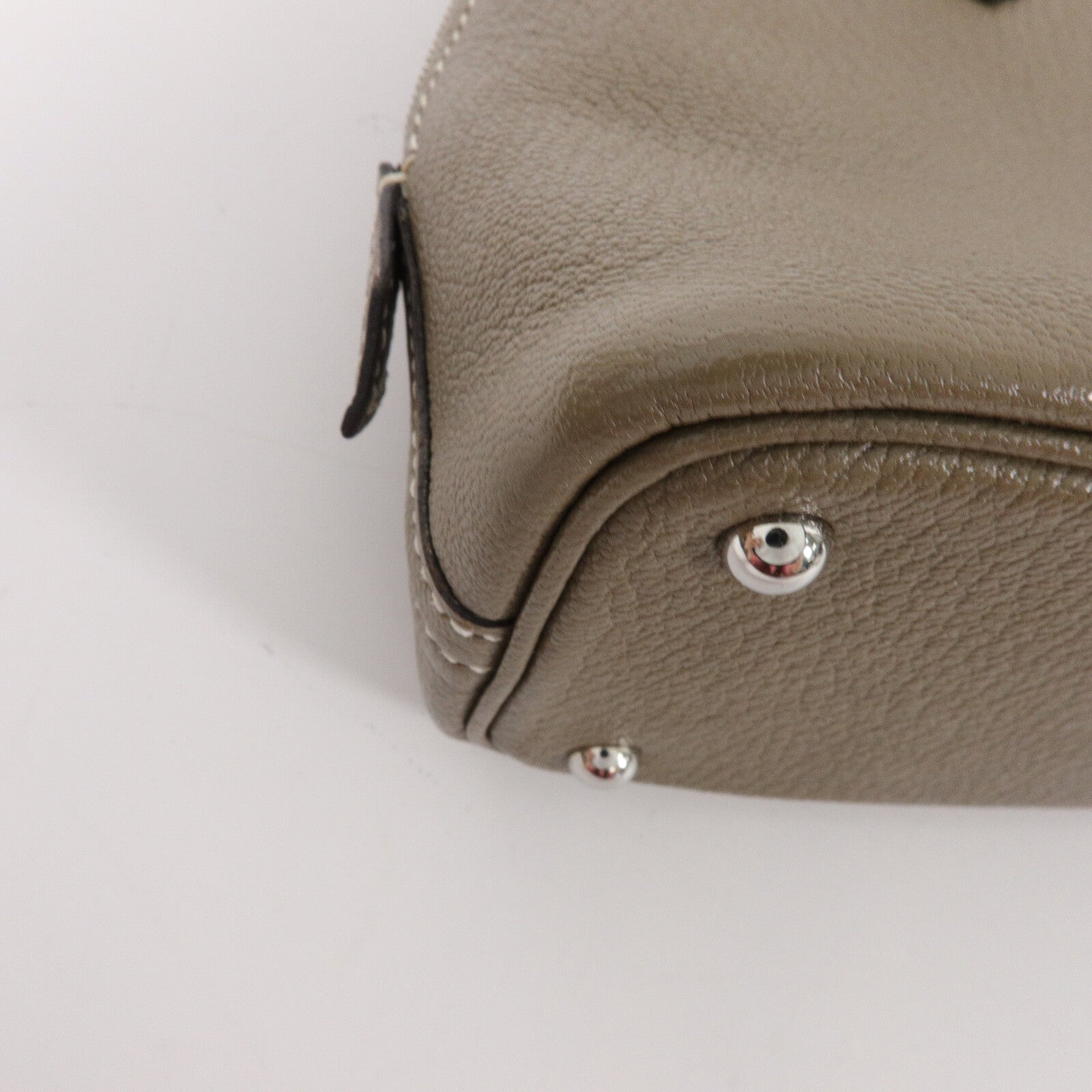 HERMES Chevre皮革Mini Bolide手挽肩背兩用袋Etoupe