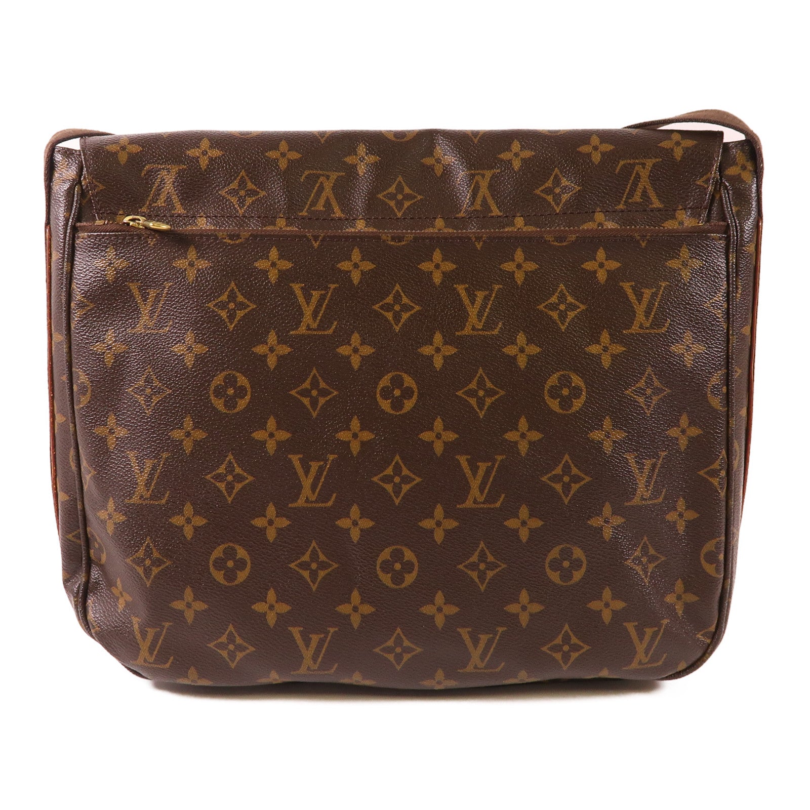 LOUIS VUITTON Monogram Abbesses金扣肩背袋棕色