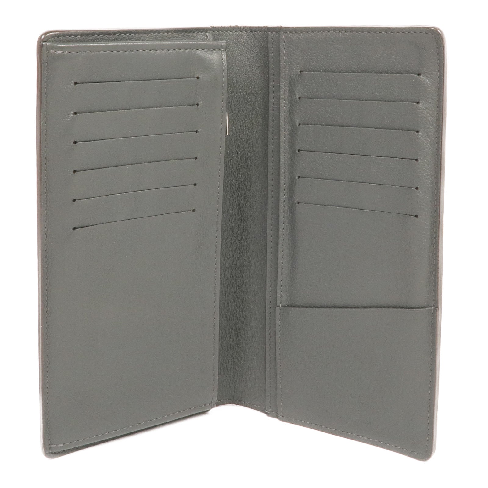 LOUIS VUITTON 牛皮皮革Brazza Long Wallet銀扣長錢包