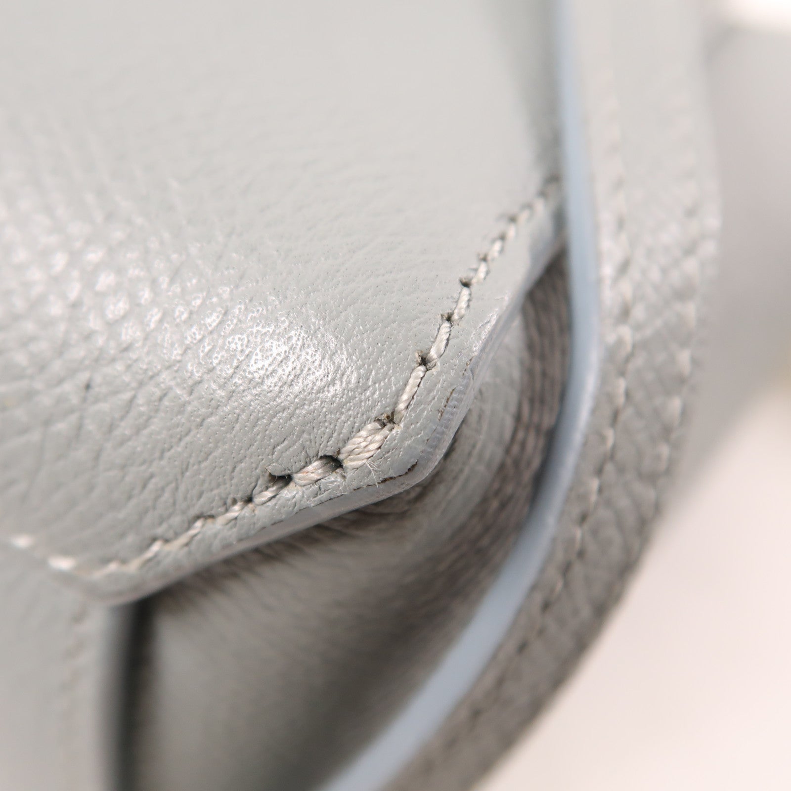 CELINE 牛皮皮革Belt Bag金扣肩背袋灰色