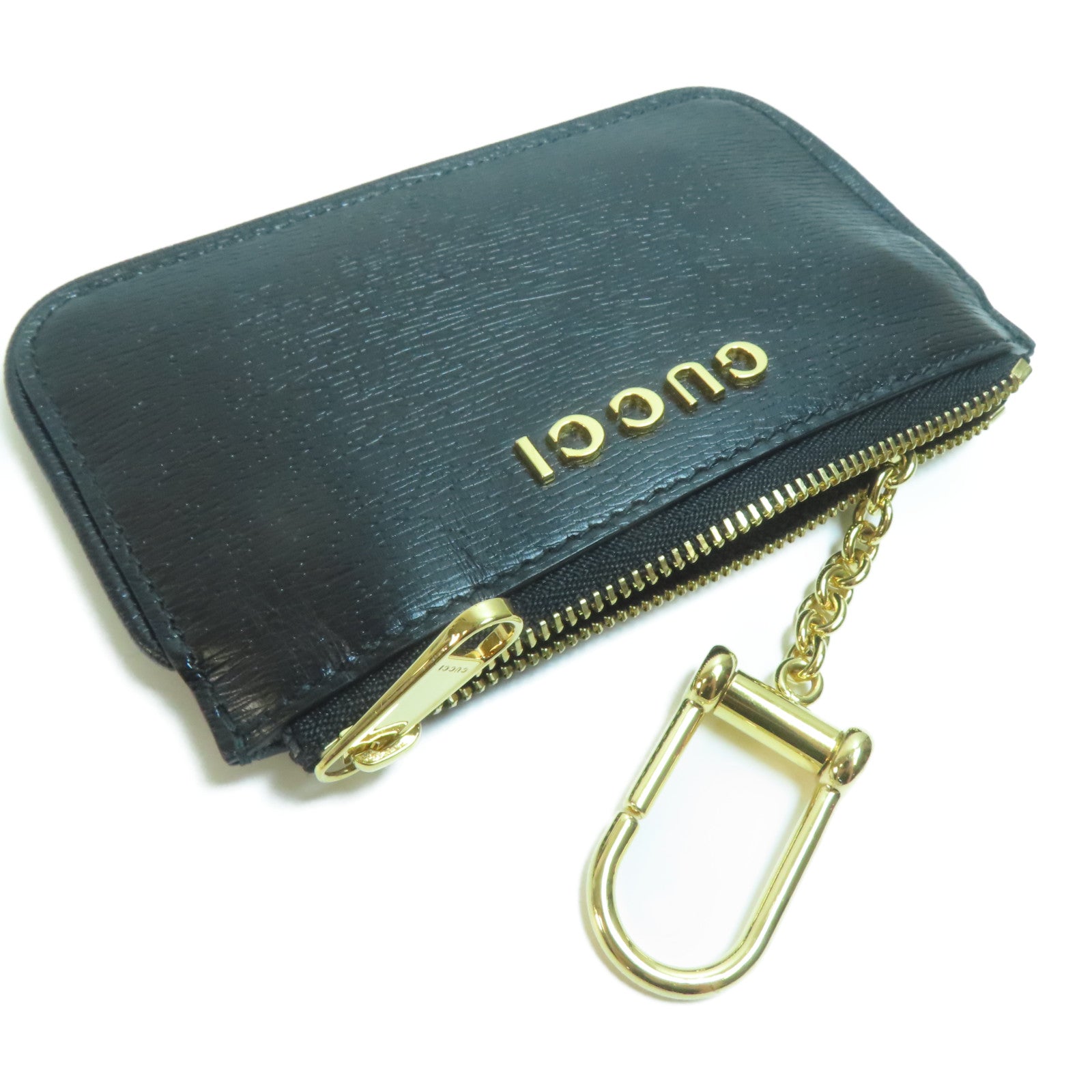 GUCCI 牛皮皮革Pouch Wallet金扣零錢包