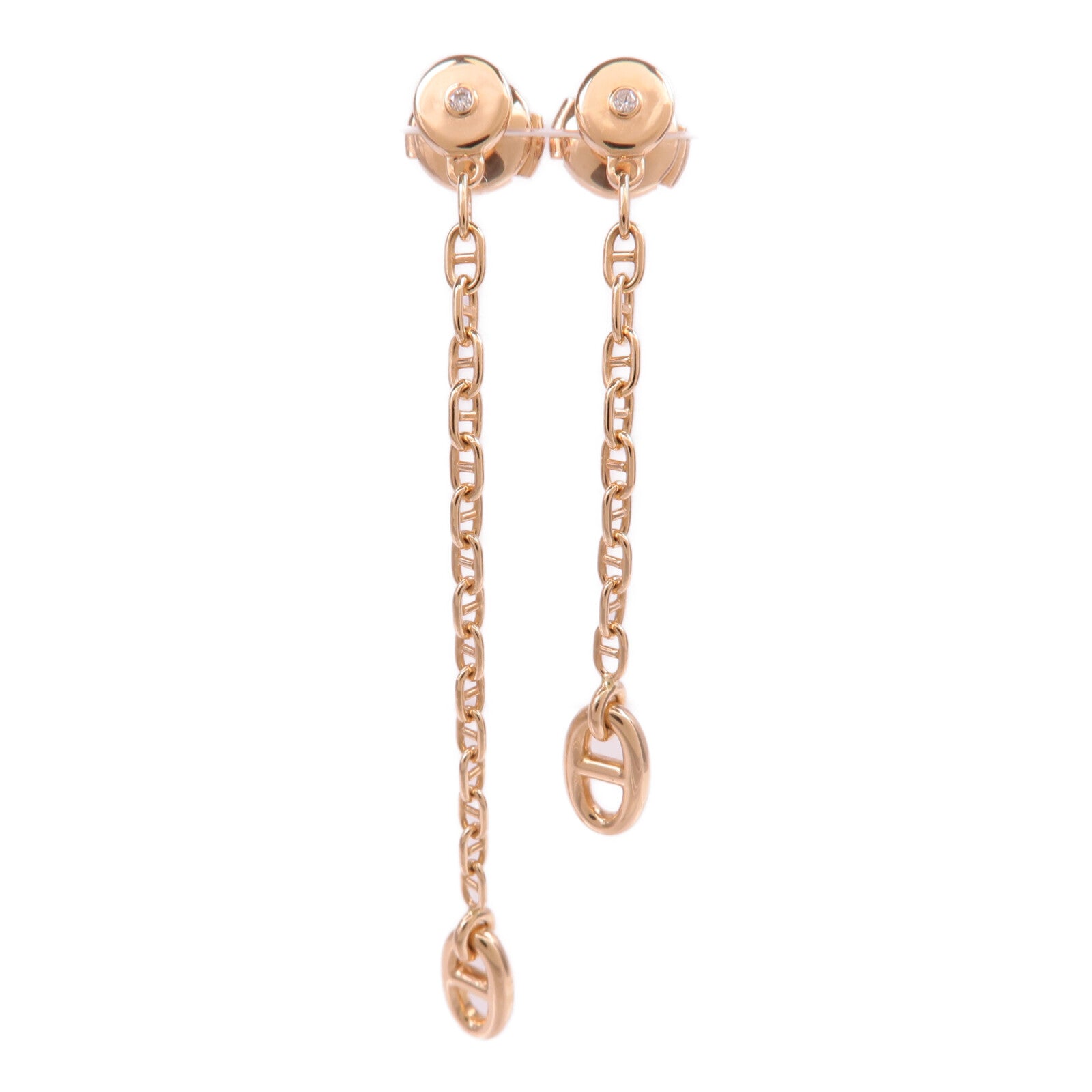 HERMES 18K玫瑰金New Farandole Drop Earrings鑽石耳環