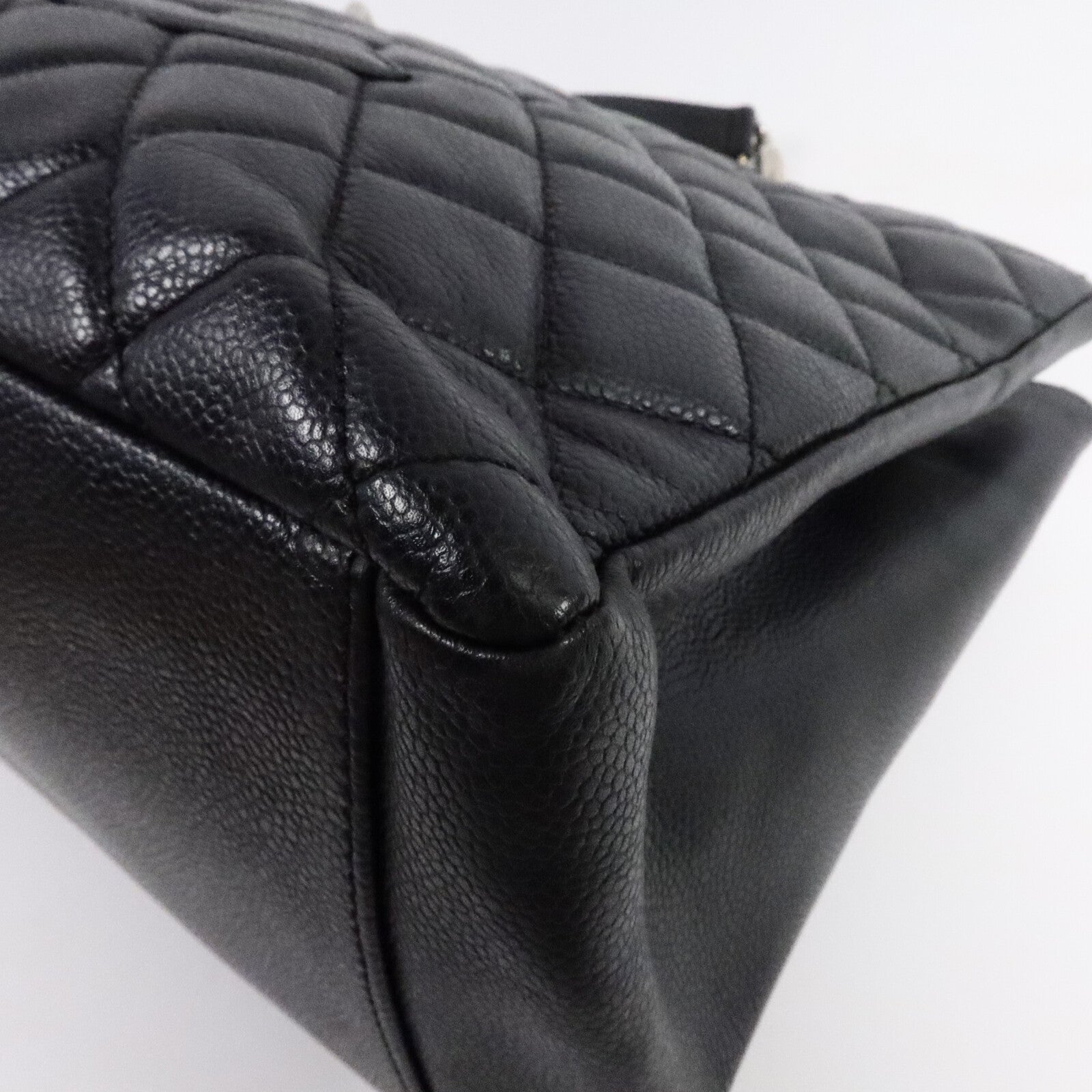 CHANEL 牛皮皮革GST Grand Shopping Tote Bag鏈帶肩背袋