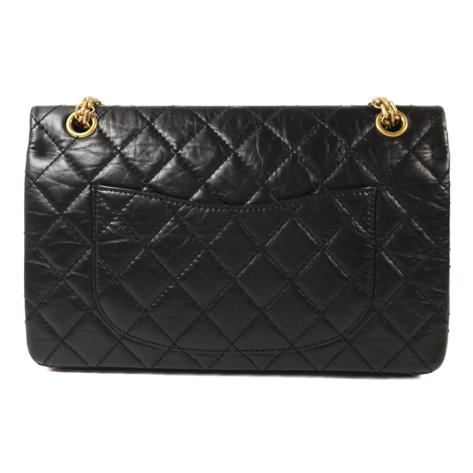 CHANEL 牛皮皮革2.55 Medium金扣鏈帶肩背袋
