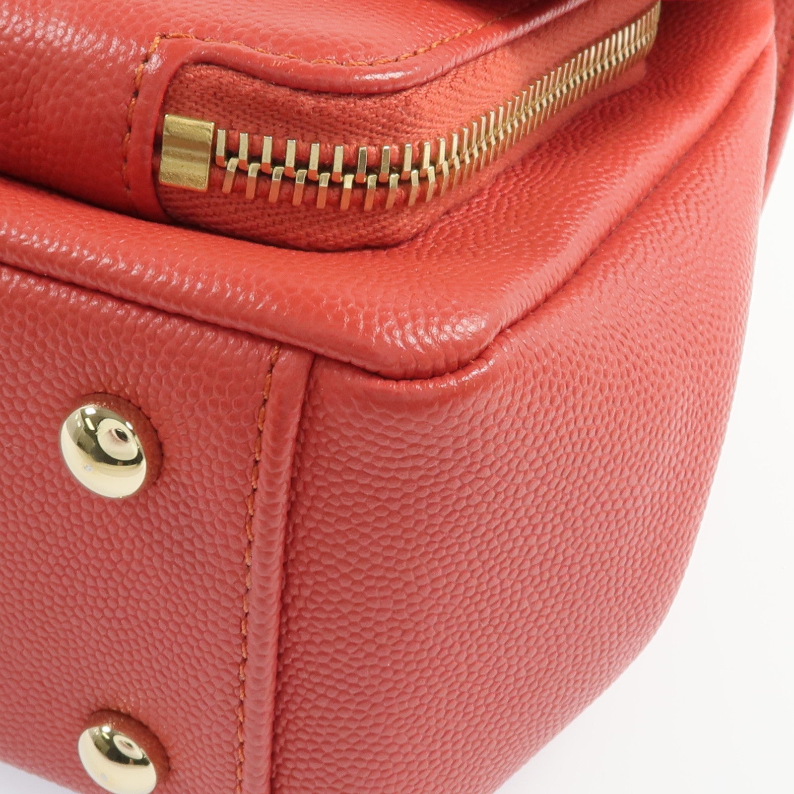 CHANEL 牛皮皮革2way Chain Shoulder Bag金扣手挽肩背兩用袋