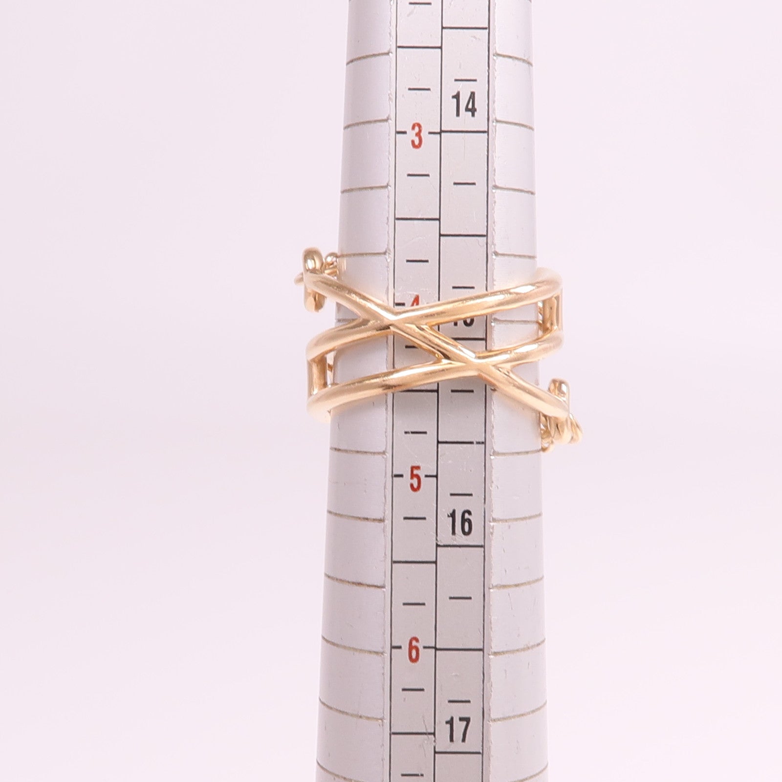 HERMES 18K玫瑰金Bague Chaine D'ancre Chaos鑽石戒指