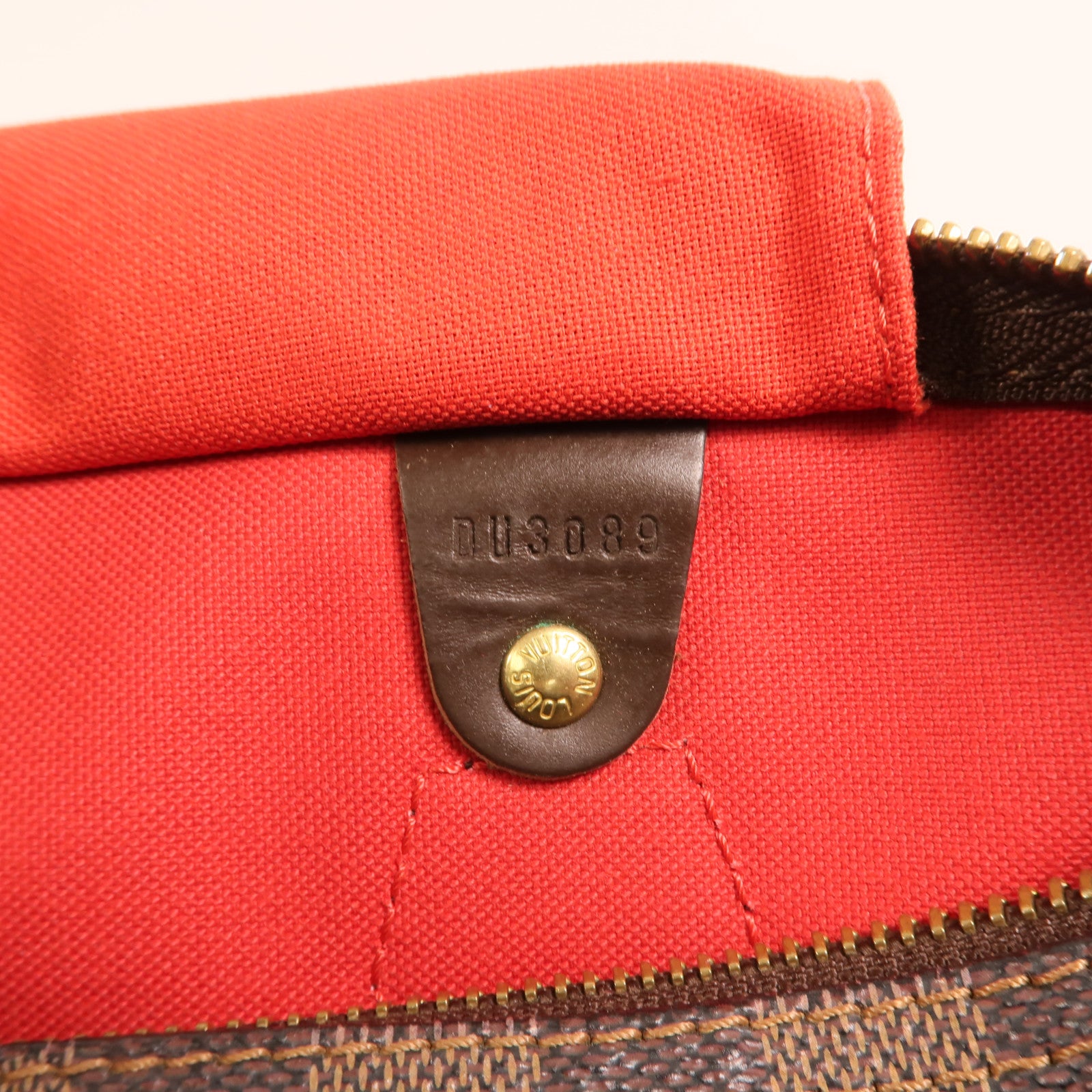 LOUIS VUITTON Damier Speedy 30金扣手挽袋