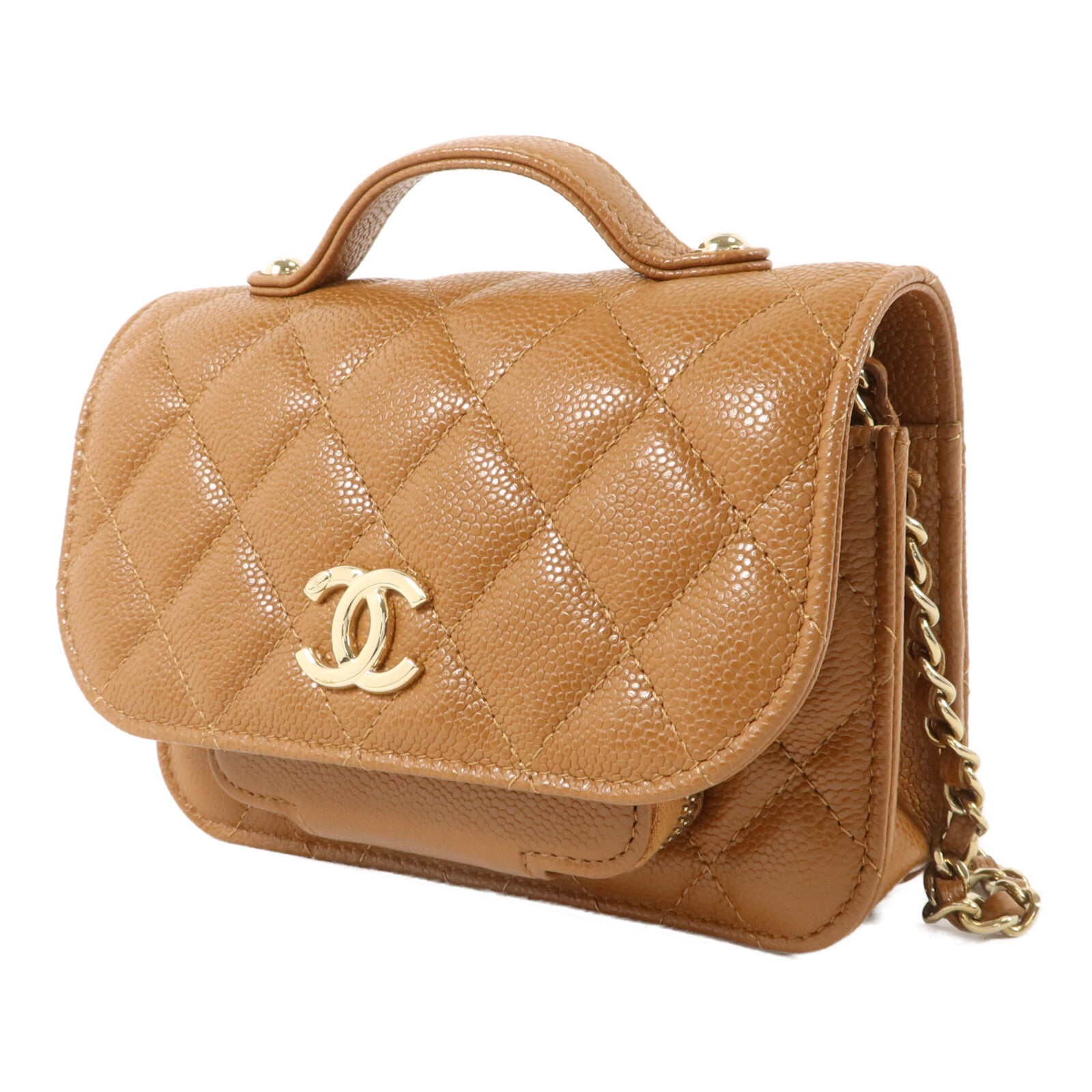 CHANEL 牛皮皮革Mini Business Affinity手挽肩背兩用袋