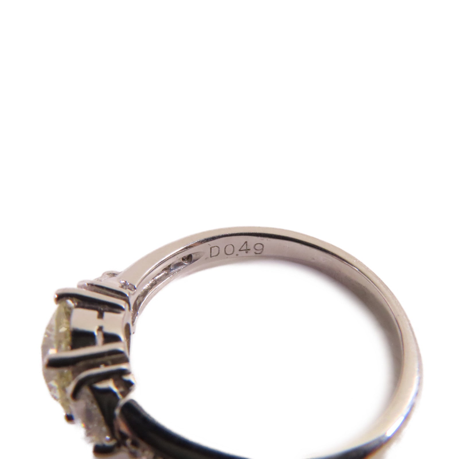 JEWELRY PT900鉑金/1.025ct鑚石/0.49ct鑽石Diamond Ring戒指US#6.25
